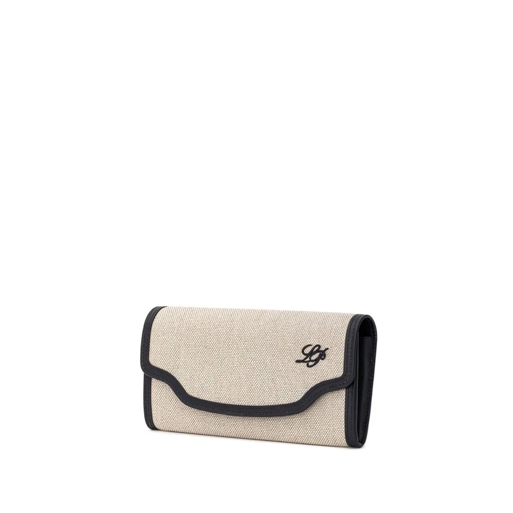 Loro Piana Fabric And Leather Women's Wallet
