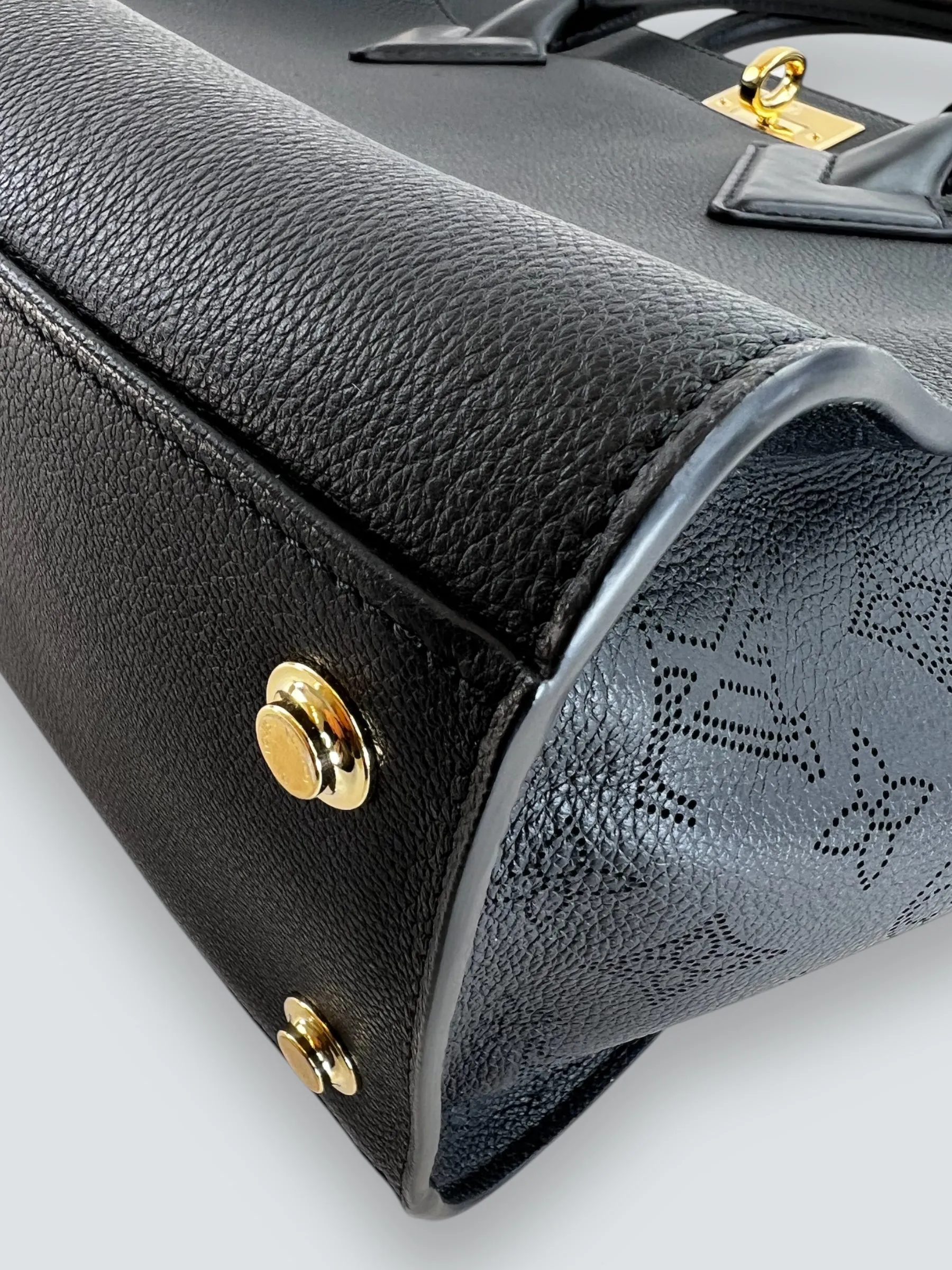 Louis Vuitton Black Leather "On My Side" GM Tote
