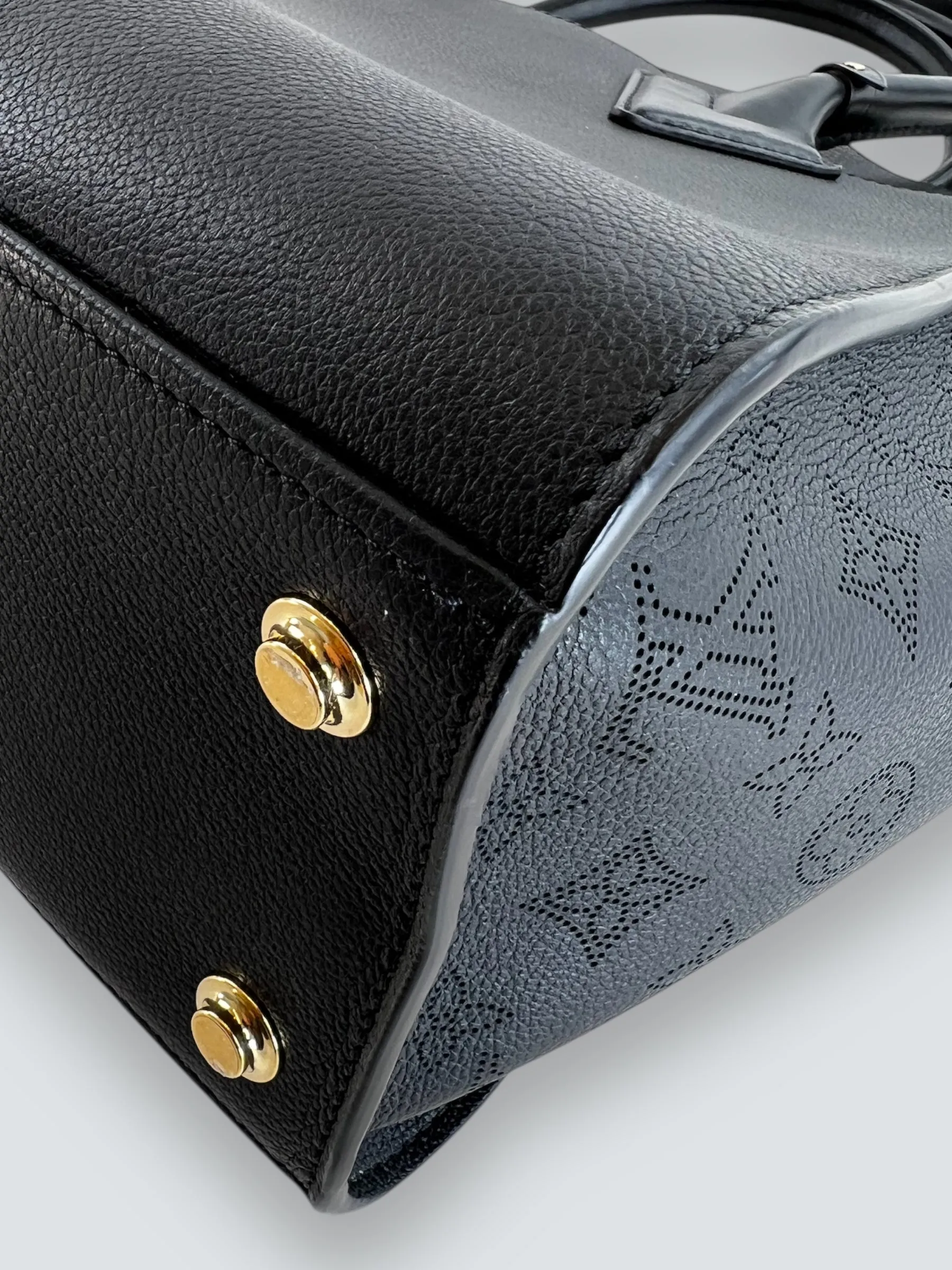 Louis Vuitton Black Leather "On My Side" GM Tote