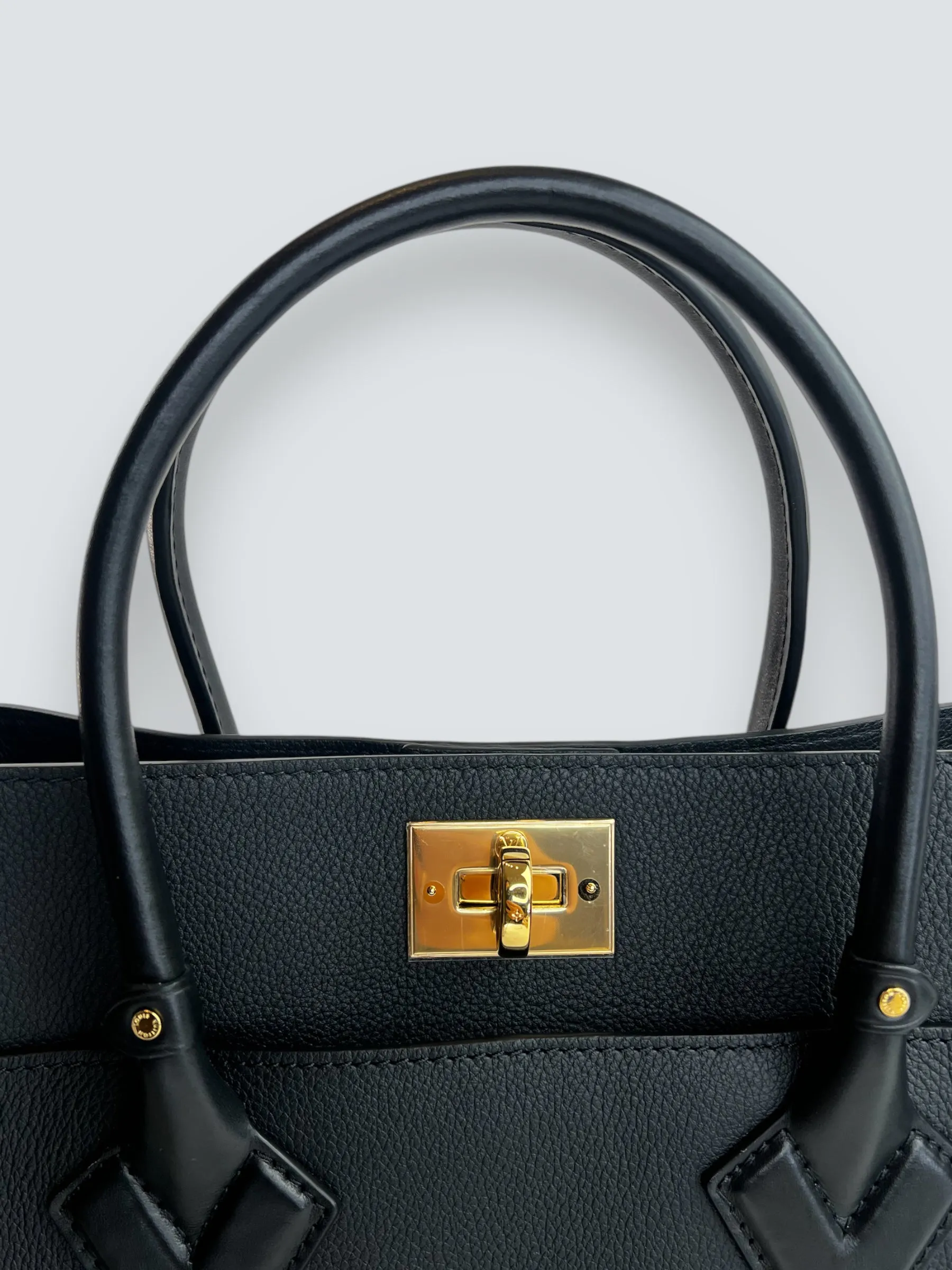 Louis Vuitton Black Leather "On My Side" GM Tote