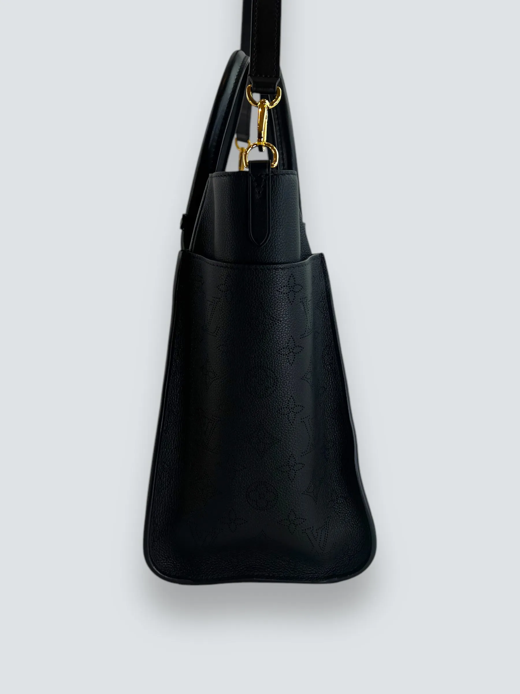 Louis Vuitton Black Leather "On My Side" GM Tote