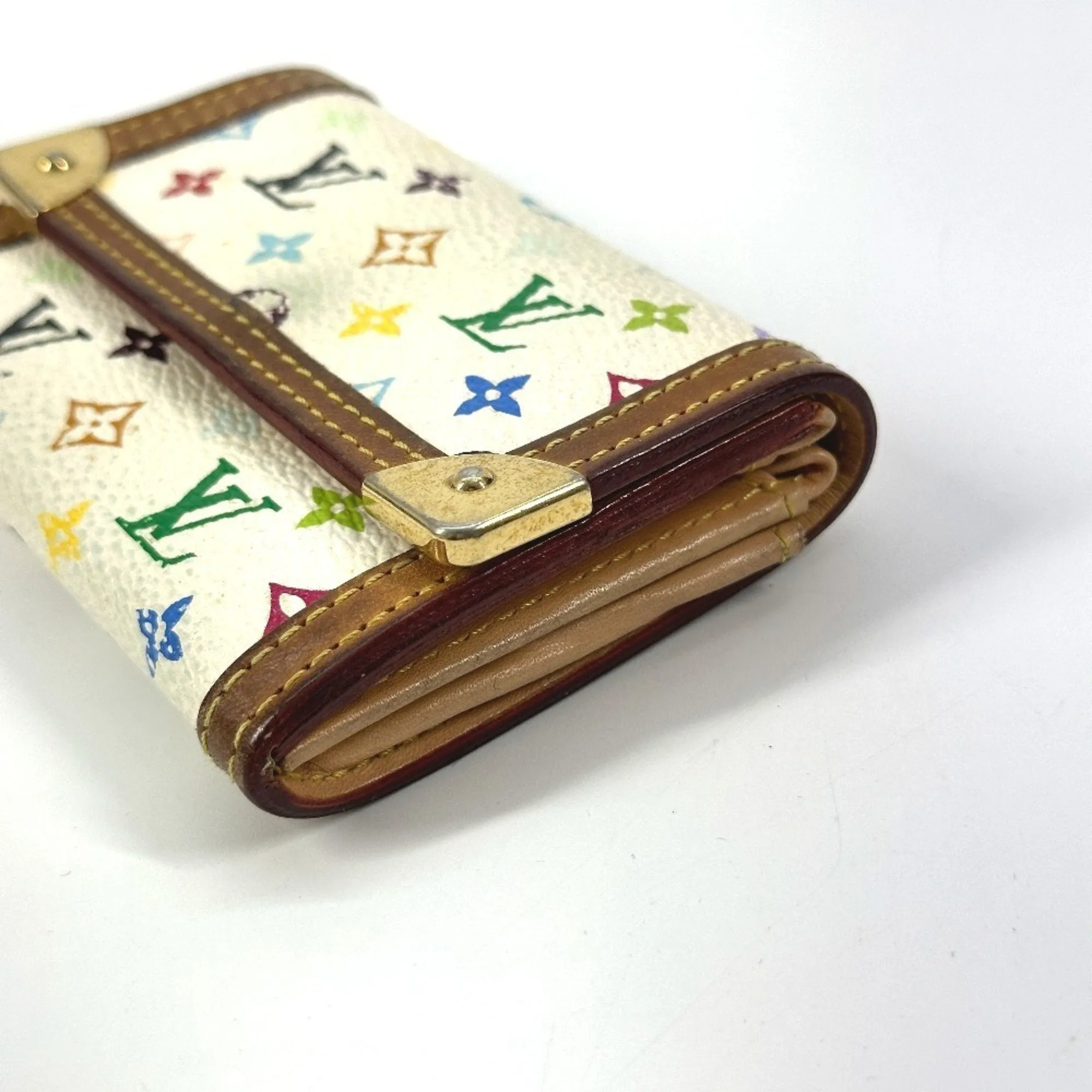 Louis Vuitton Blanc  Monogram colore Canvas Coin Purse/Coin Case (Pre-Owned)