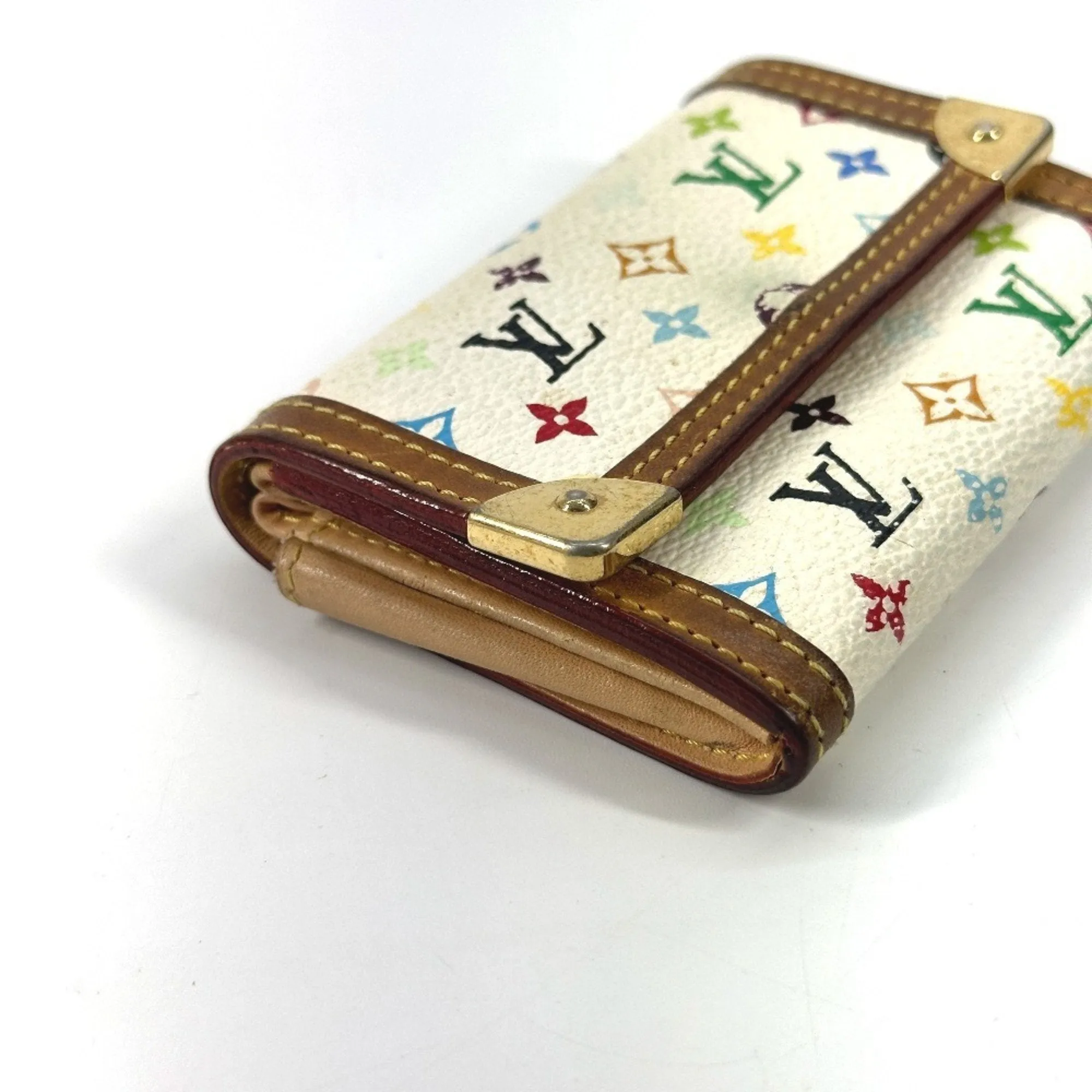 Louis Vuitton Blanc  Monogram colore Canvas Coin Purse/Coin Case (Pre-Owned)