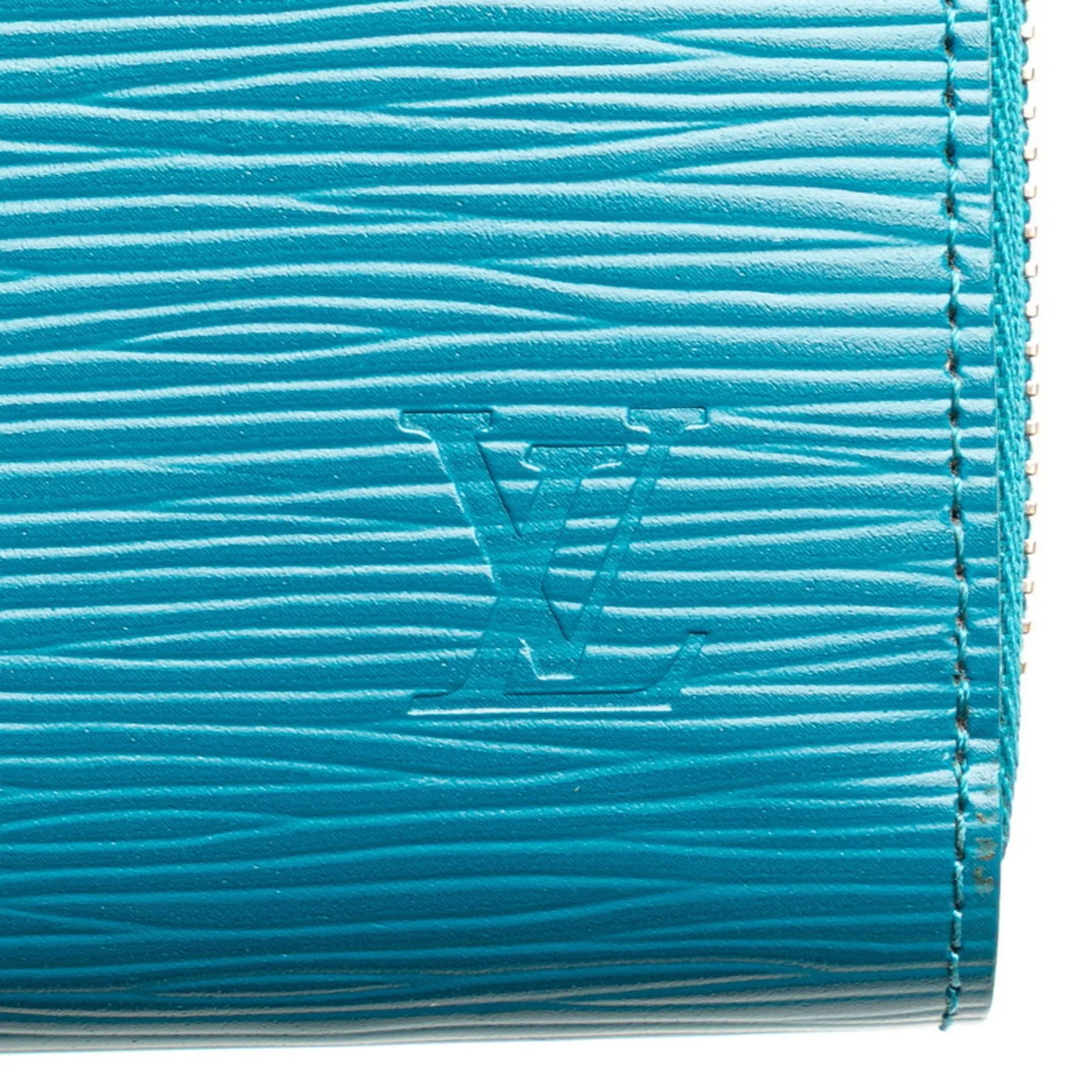 Louis Vuitton blue Cyan Leather Long Wallet (Bi-Fold) (Pre-Owned)