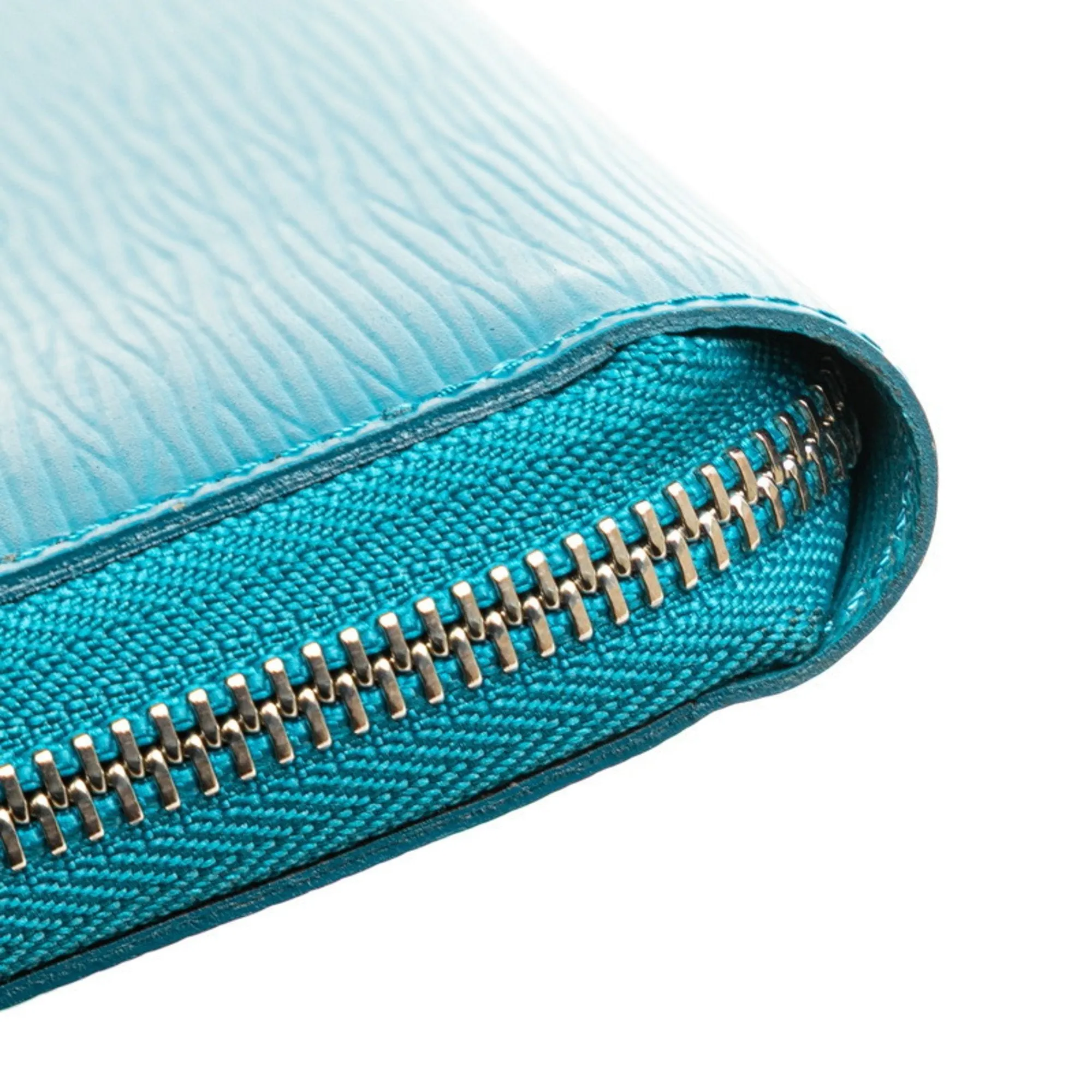 Louis Vuitton blue Cyan Leather Long Wallet (Bi-Fold) (Pre-Owned)