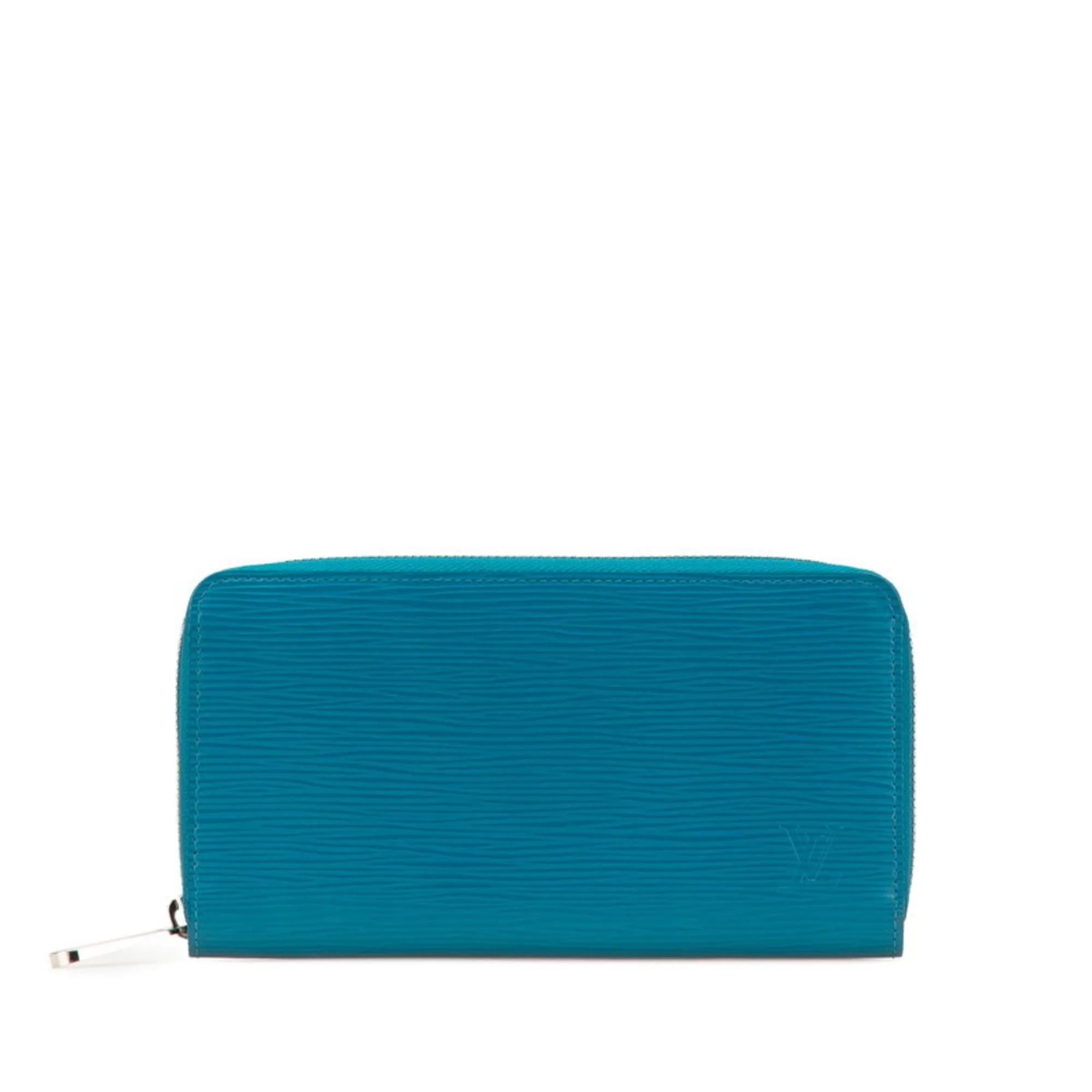 Louis Vuitton blue Cyan Leather Long Wallet (Bi-Fold) (Pre-Owned)