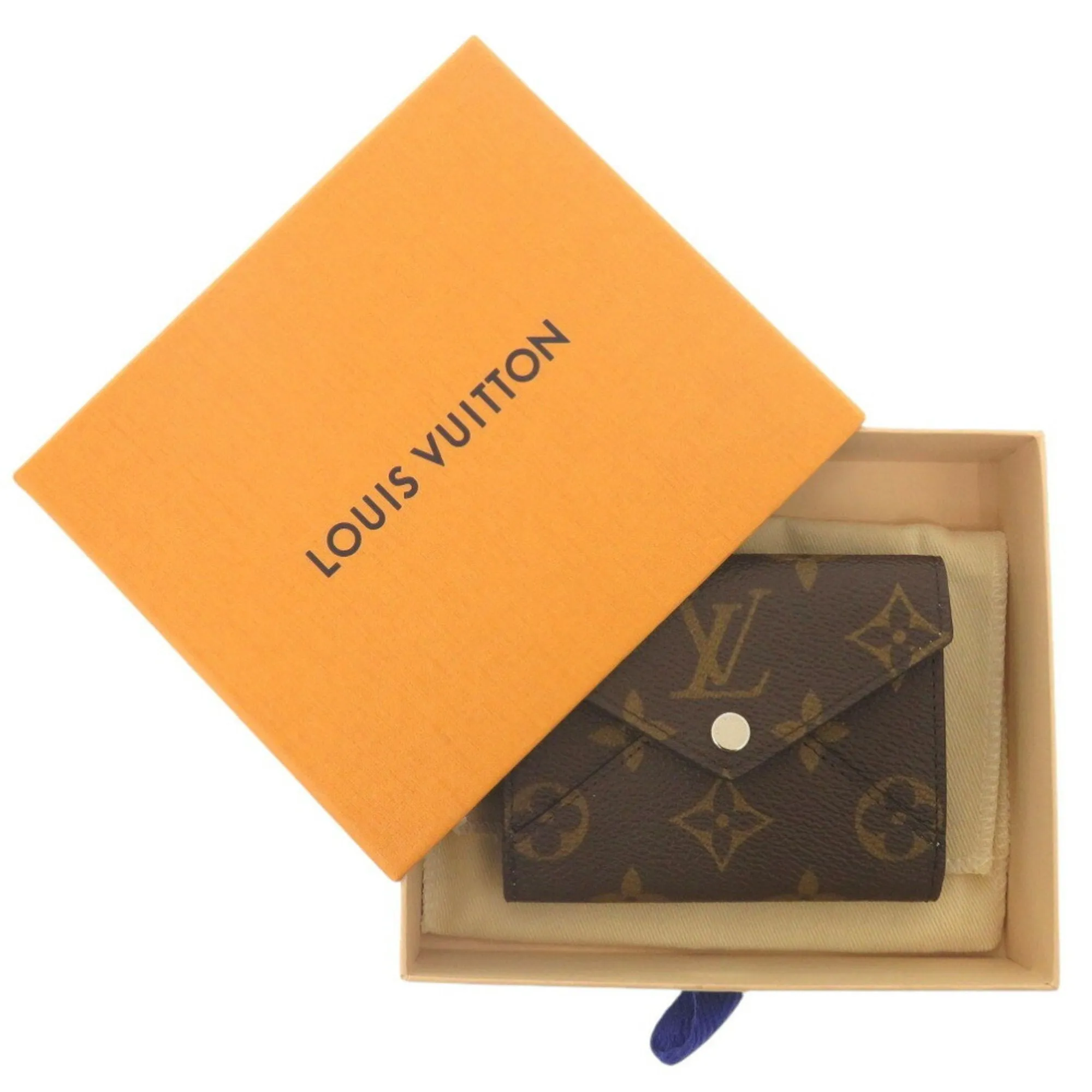 Louis Vuitton blue Monogram Monogram Leather Wallet (Tri-Fold) (Pre-Owned)