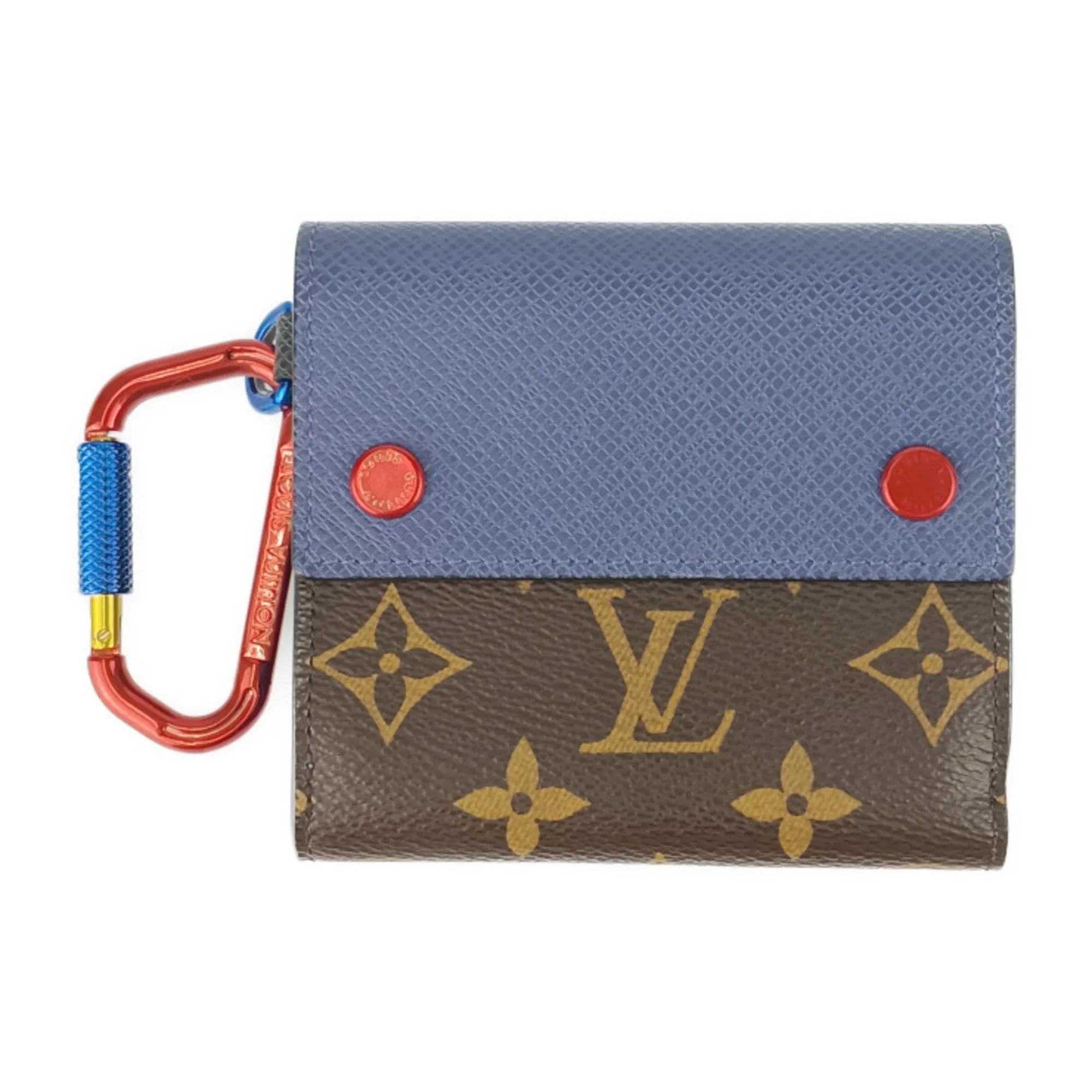 Louis Vuitton blue Monogram Navy Monogram Taiga Leather Wallet (Bi-Fold) (Pre-Owned)