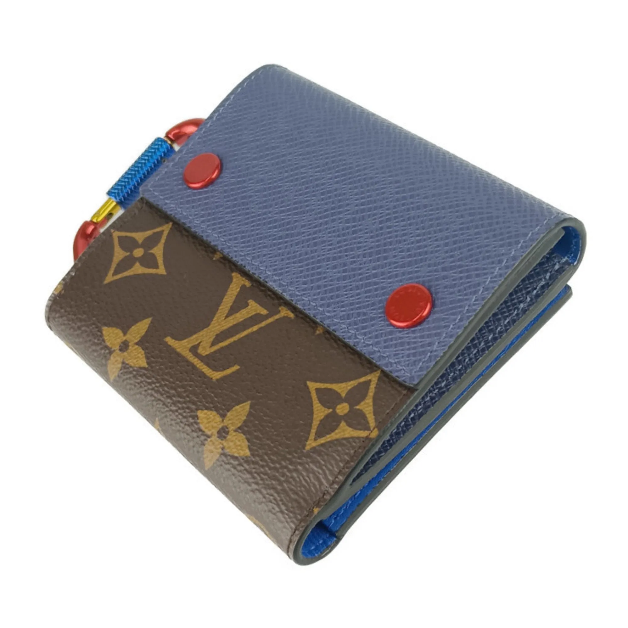Louis Vuitton blue Monogram Navy Monogram Taiga Leather Wallet (Bi-Fold) (Pre-Owned)