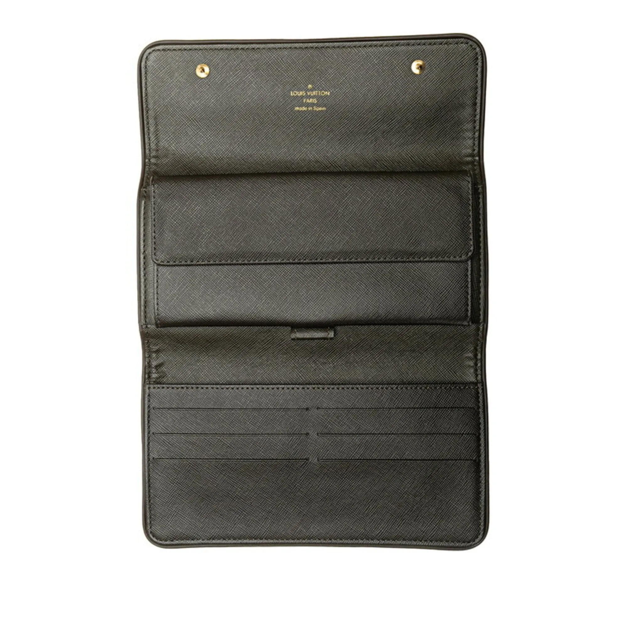 Louis Vuitton  Canvas Leather Long Wallet (Bi-Fold) (Pre-Owned)