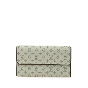 Louis Vuitton  Canvas Leather Long Wallet (Bi-Fold) (Pre-Owned)