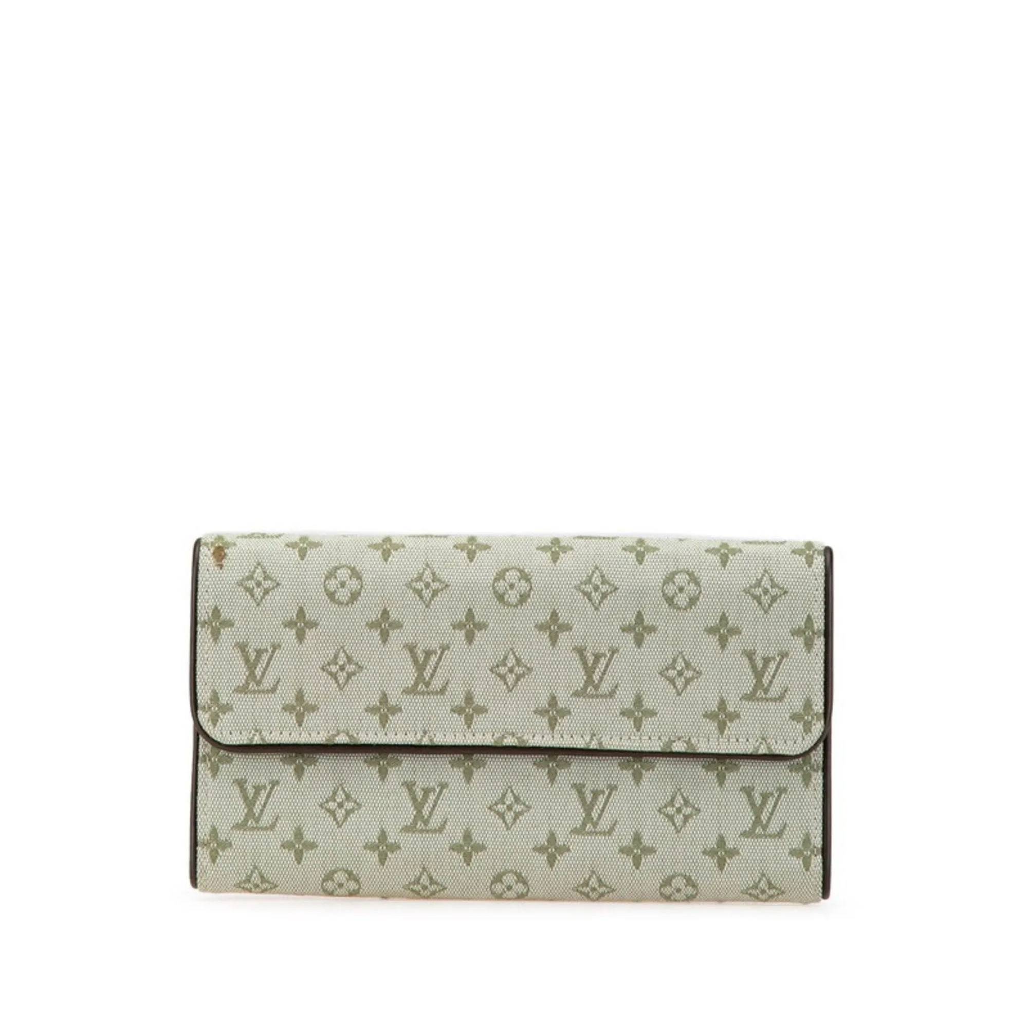 Louis Vuitton  Canvas Leather Long Wallet (Bi-Fold) (Pre-Owned)