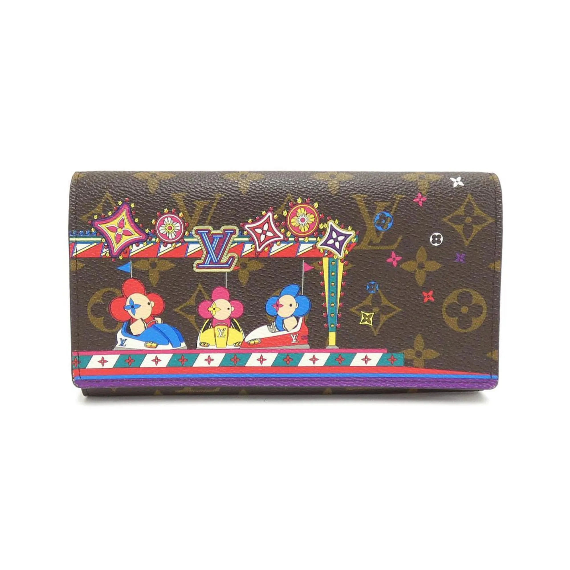 Louis Vuitton Coated Canvas Long Wallet (Bi-Fold) (Pre-Owned)
