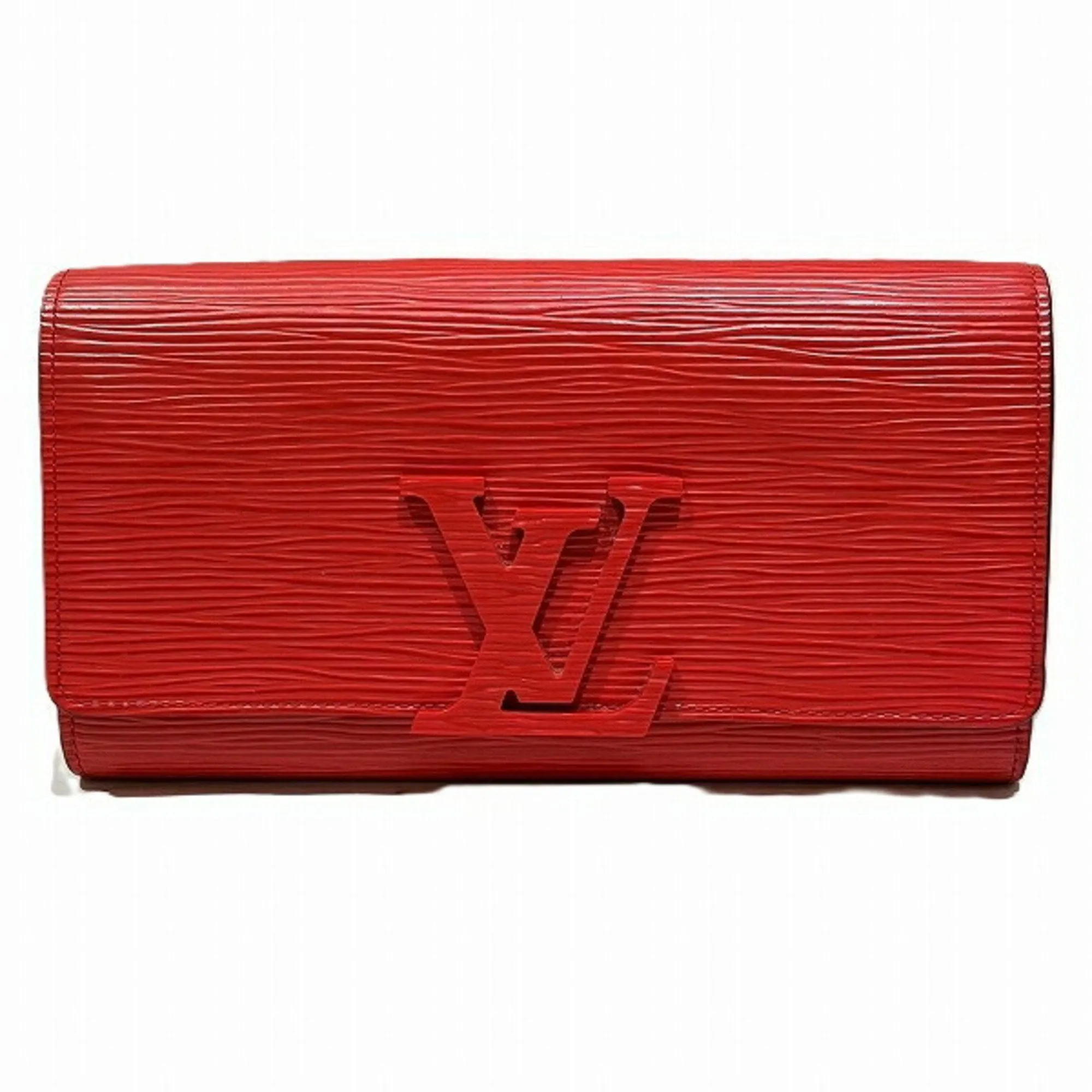 Louis Vuitton Coquelicots Color Leather Long Wallet (Bi-Fold) (Pre-Owned)