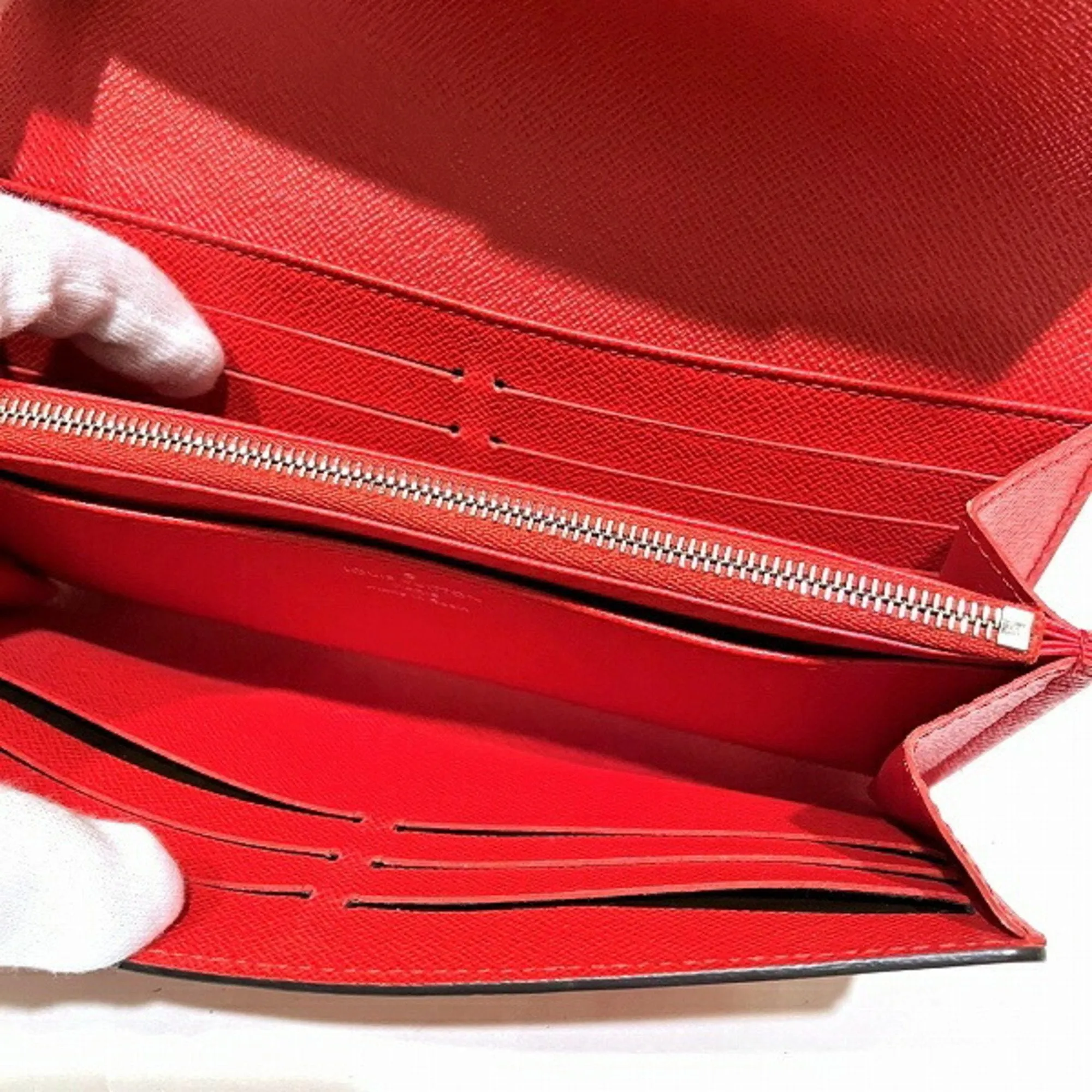 Louis Vuitton Coquelicots Color Leather Long Wallet (Bi-Fold) (Pre-Owned)