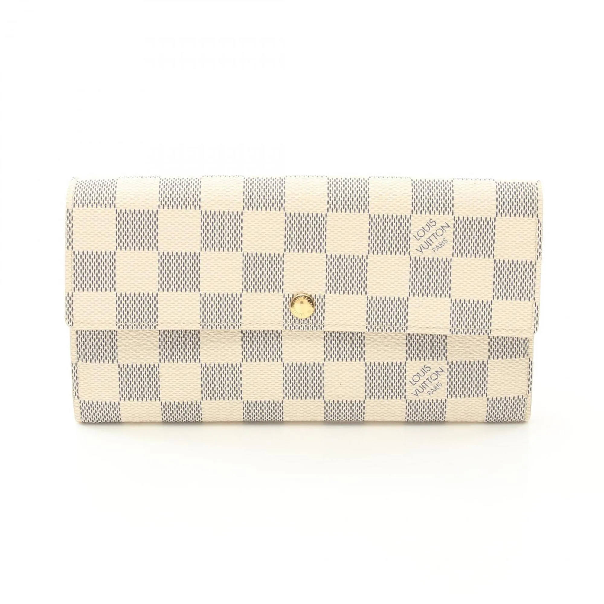 Louis Vuitton Damier Azur Coated Canvas Long Wallet (Bi-Fold) (Pre-Owned)