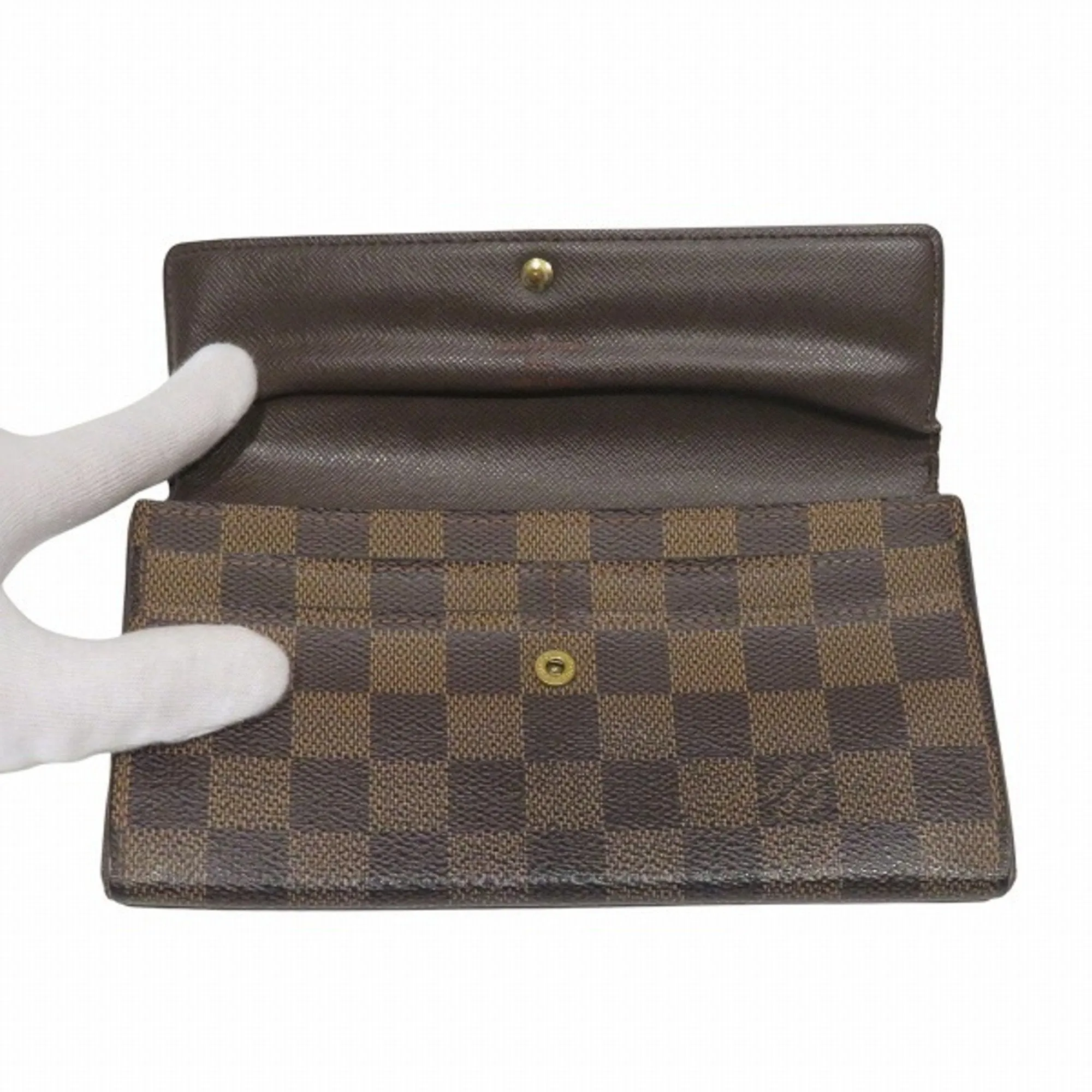 Louis Vuitton Damier Canvas Damier Canvas Long Wallet (Bi-Fold) (Pre-Owned)