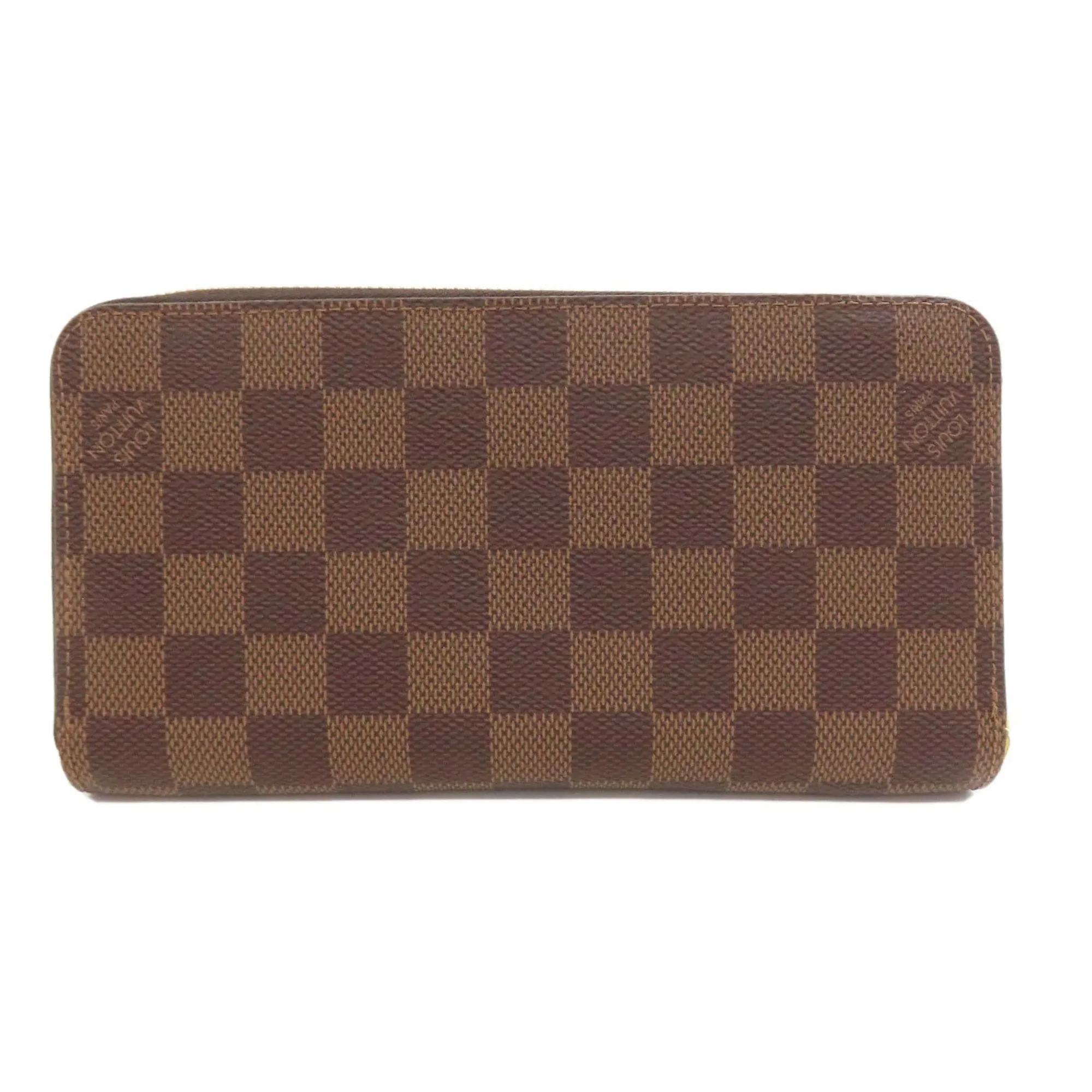 Louis Vuitton Damier Canvas Ebene Damier Canvas Long Wallet (Bi-Fold) (Pre-Owned)