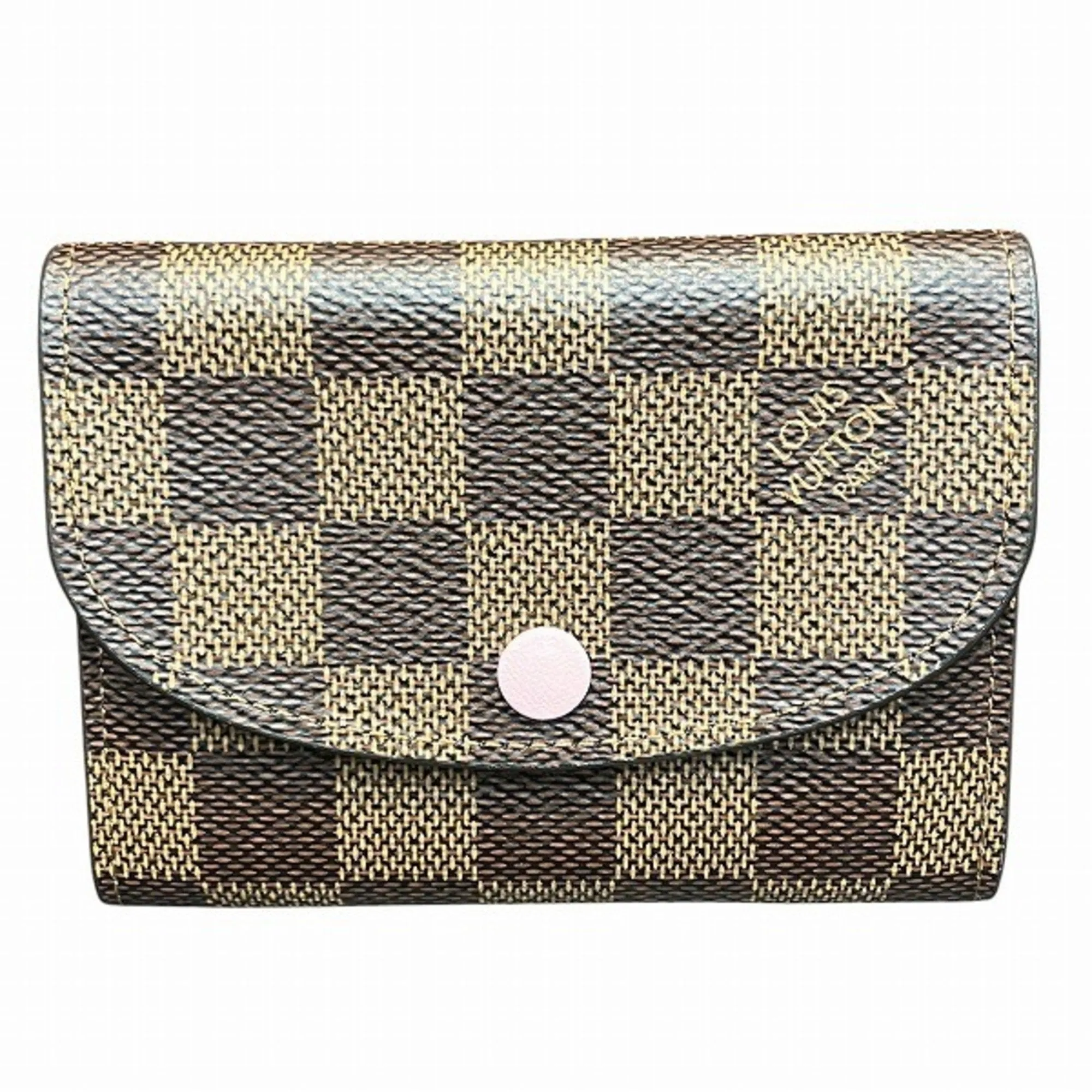 Louis Vuitton Damier Canvas Rose Ballerine Damier Canvas Coin Purse/Coin Case (Pre-Owned)