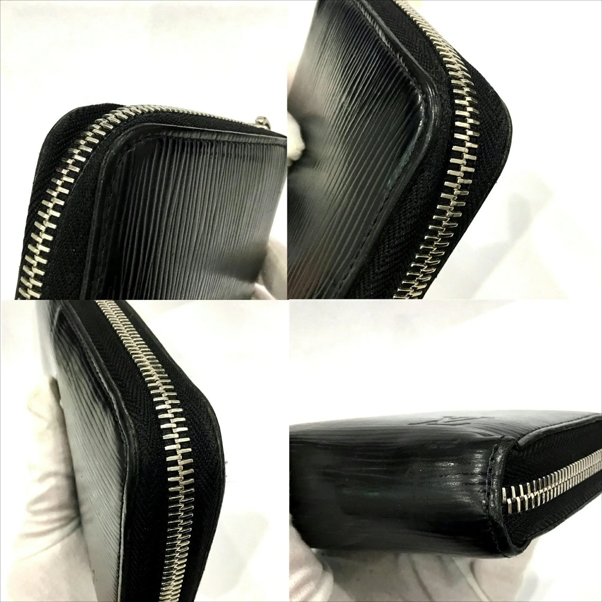 Louis Vuitton Epi Noir Epi Leather Long Wallet (Bi-Fold) (Pre-Owned)