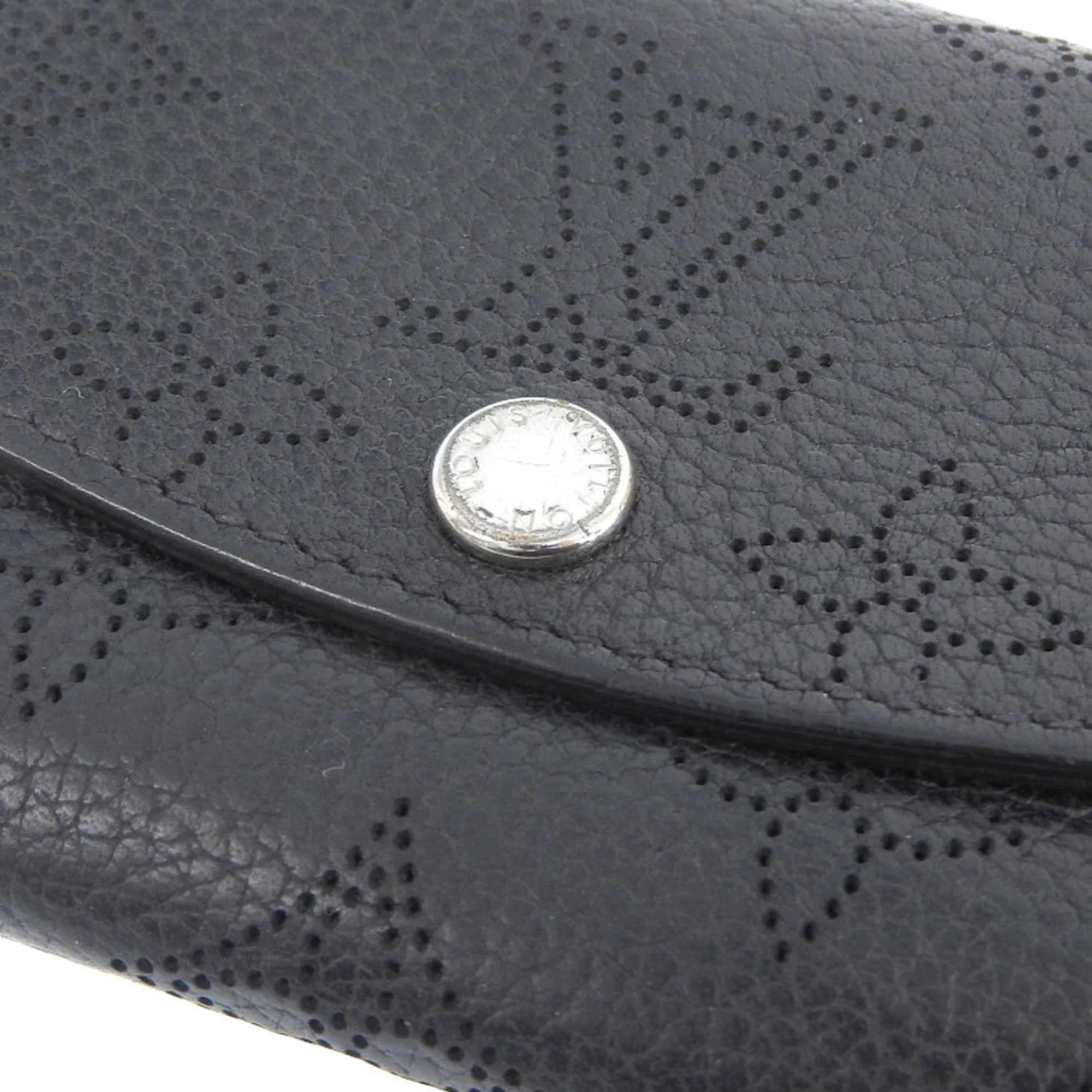 Louis Vuitton Mahina Noir Leather Coin Purse/Coin Case (Pre-Owned)