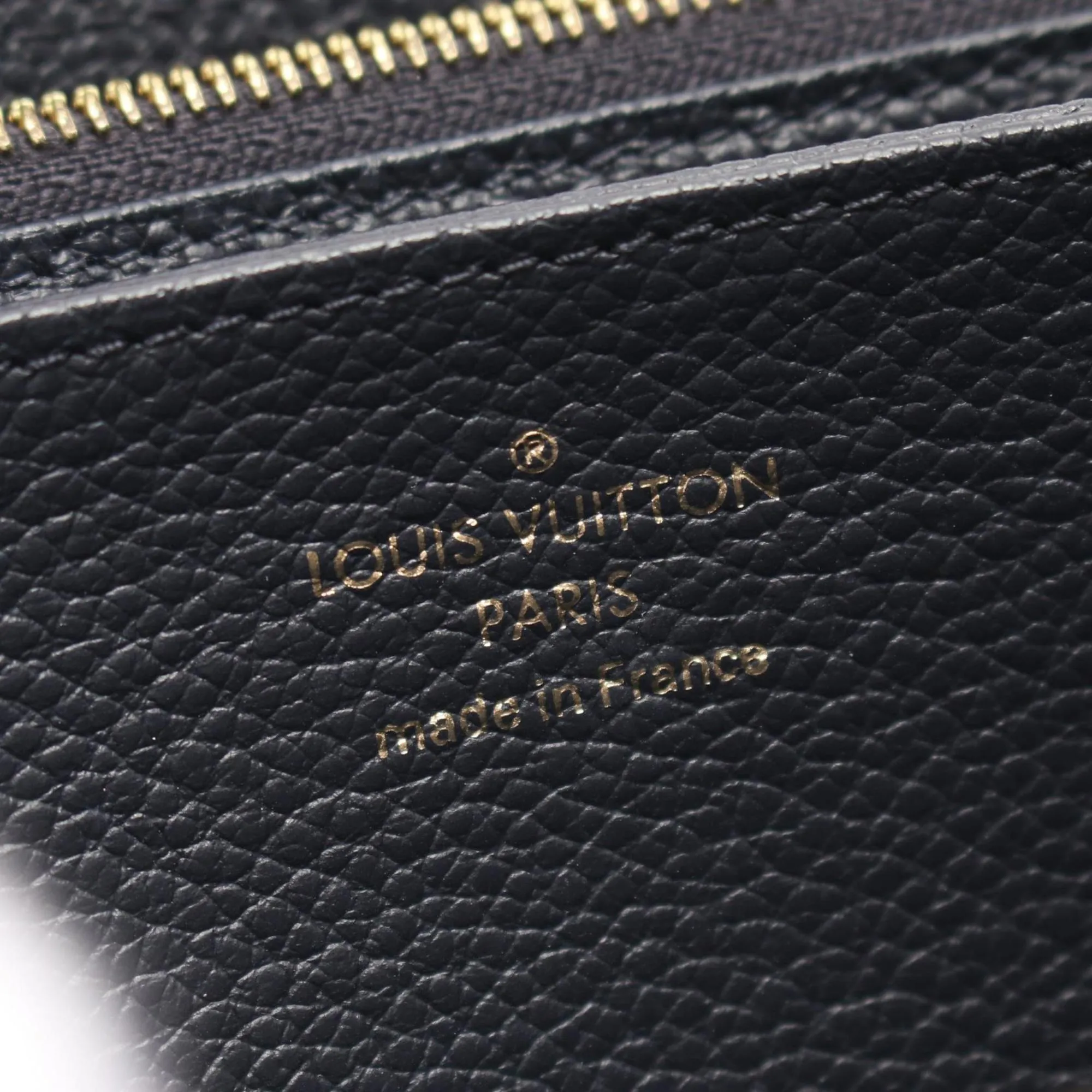 Louis Vuitton Marine Rouge Navy Color Monogram Empreinte Leather Long Wallet (Bi-Fold) (Pre-Owned)