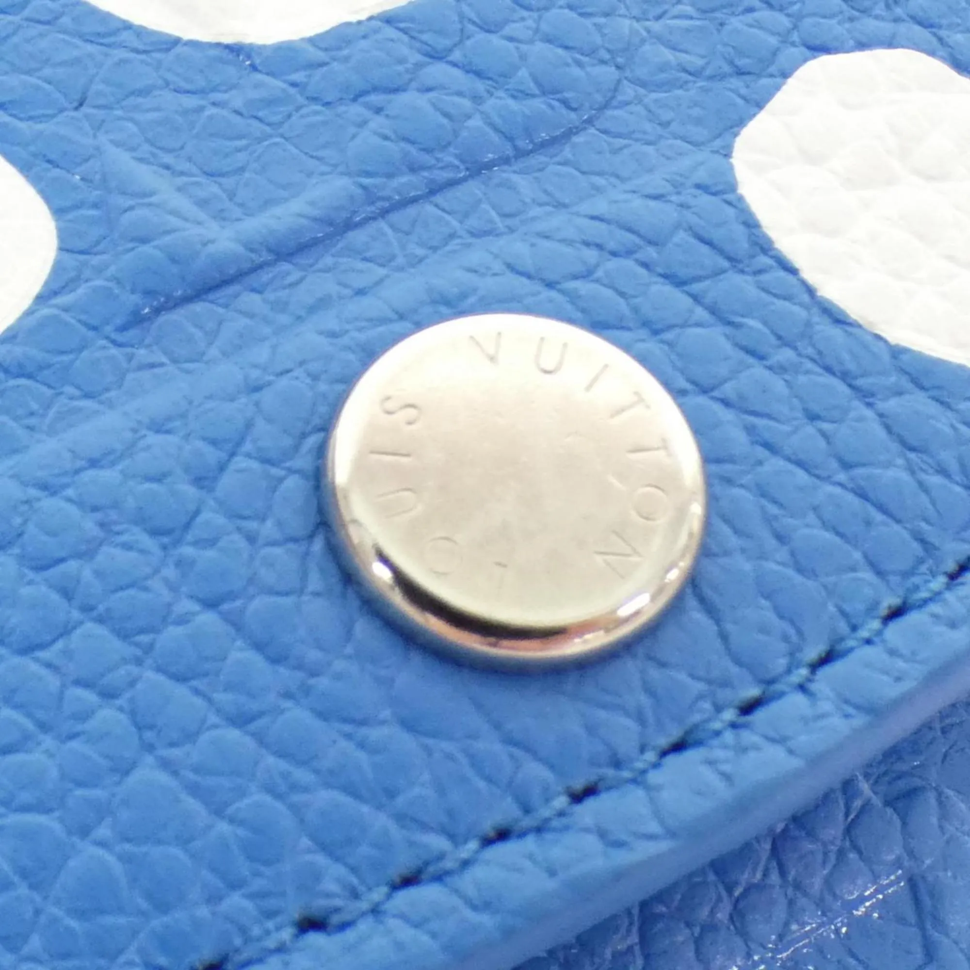 Louis Vuitton Monogram Empreinte Blanc blue Leather Coin Purse/Coin Case (Pre-Owned)