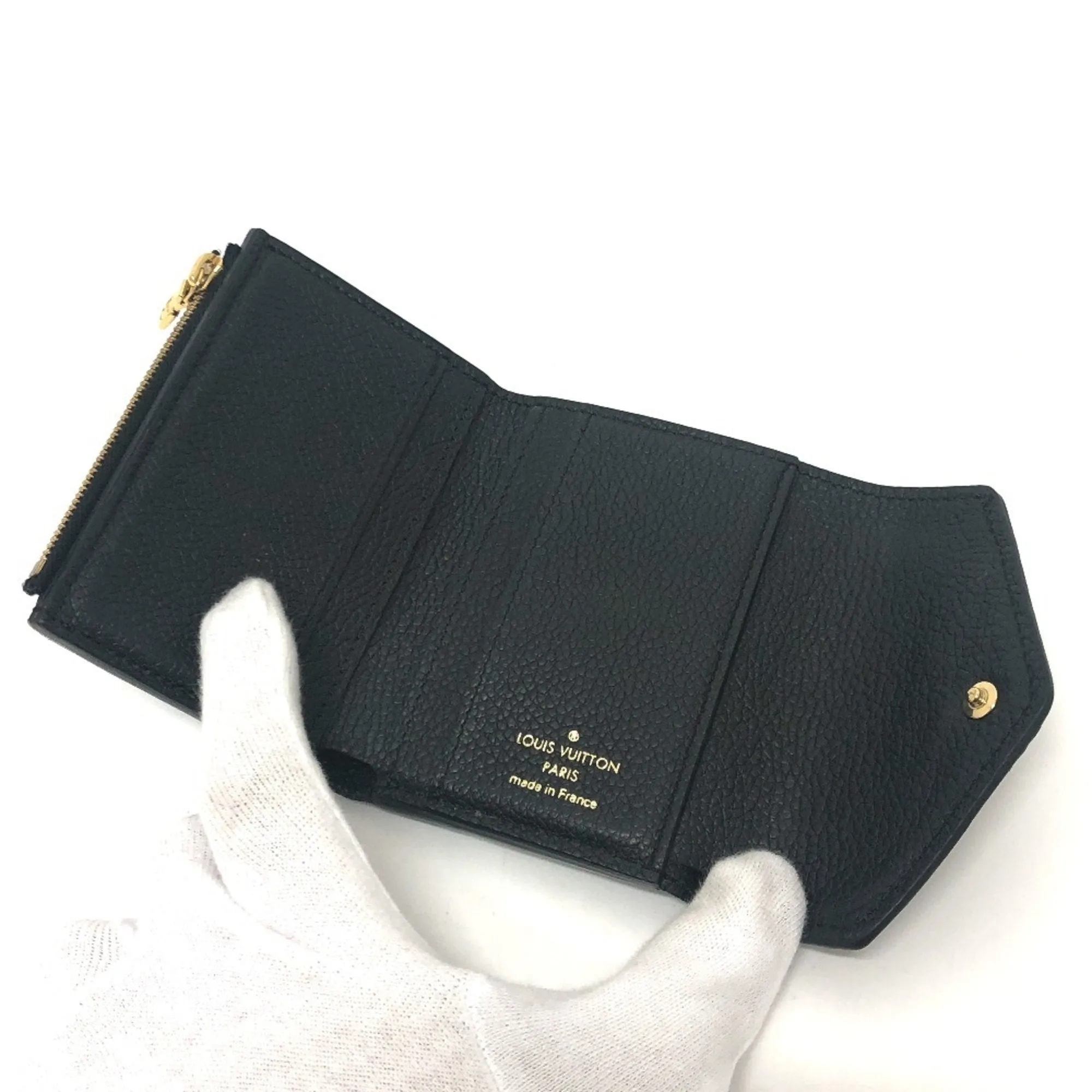 Louis Vuitton Monogram Empreinte Leather Wallet (Tri-Fold) (Pre-Owned)