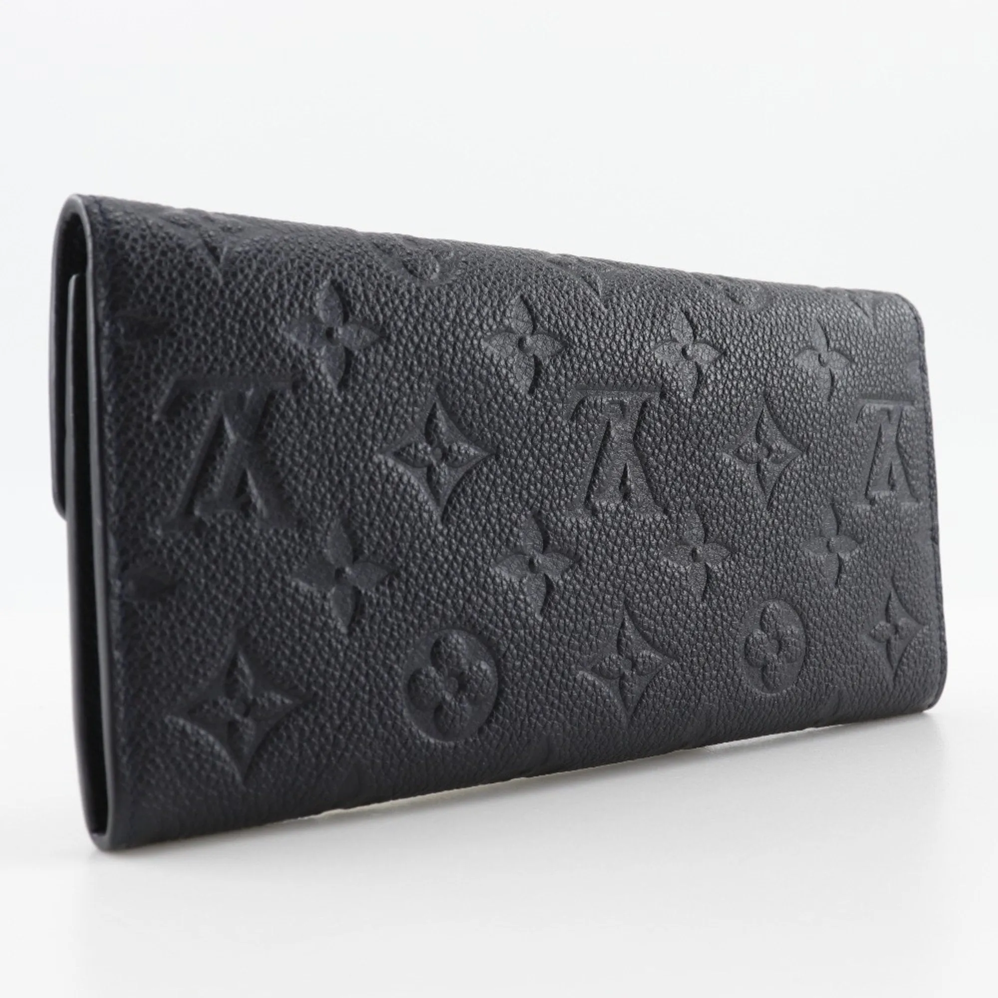 Louis Vuitton Monogram Empreinte Noir Monogram Empreinte Long Wallet (Bi-Fold) (Pre-Owned)