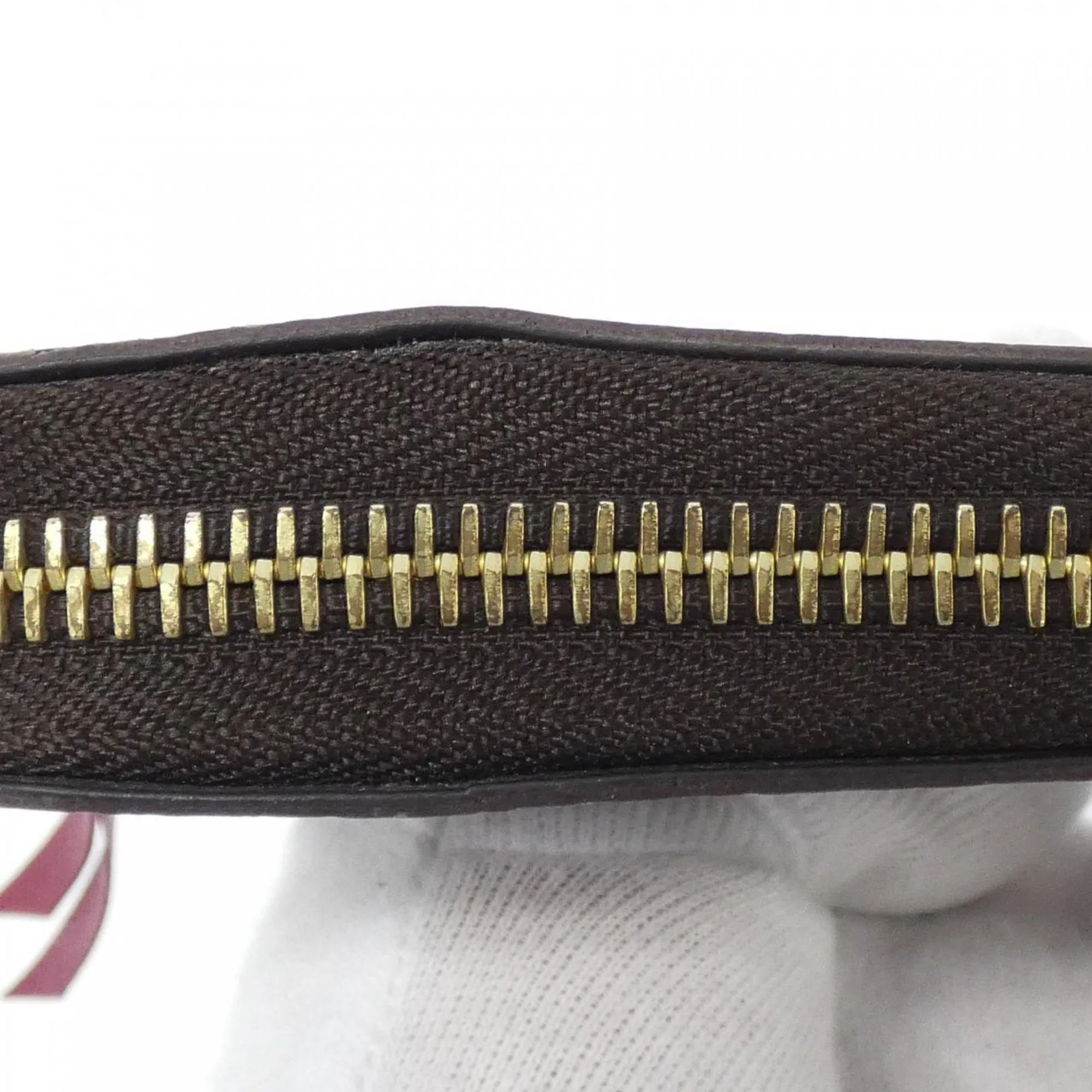 Louis Vuitton Monogram pink Marron Coated Canvas Long Wallet (Bi-Fold) (Pre-Owned)