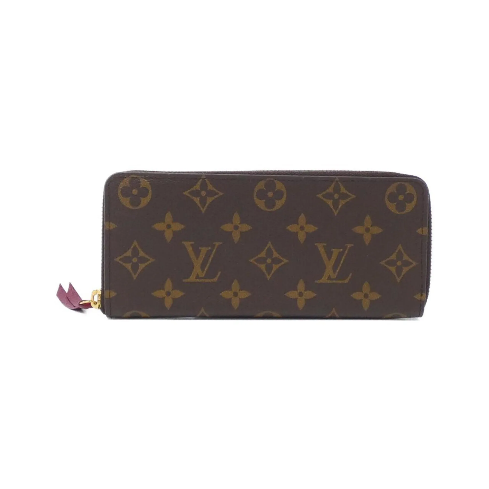 Louis Vuitton Monogram pink Marron Coated Canvas Long Wallet (Bi-Fold) (Pre-Owned)