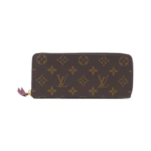 Louis Vuitton Monogram pink Marron Coated Canvas Long Wallet (Bi-Fold) (Pre-Owned)