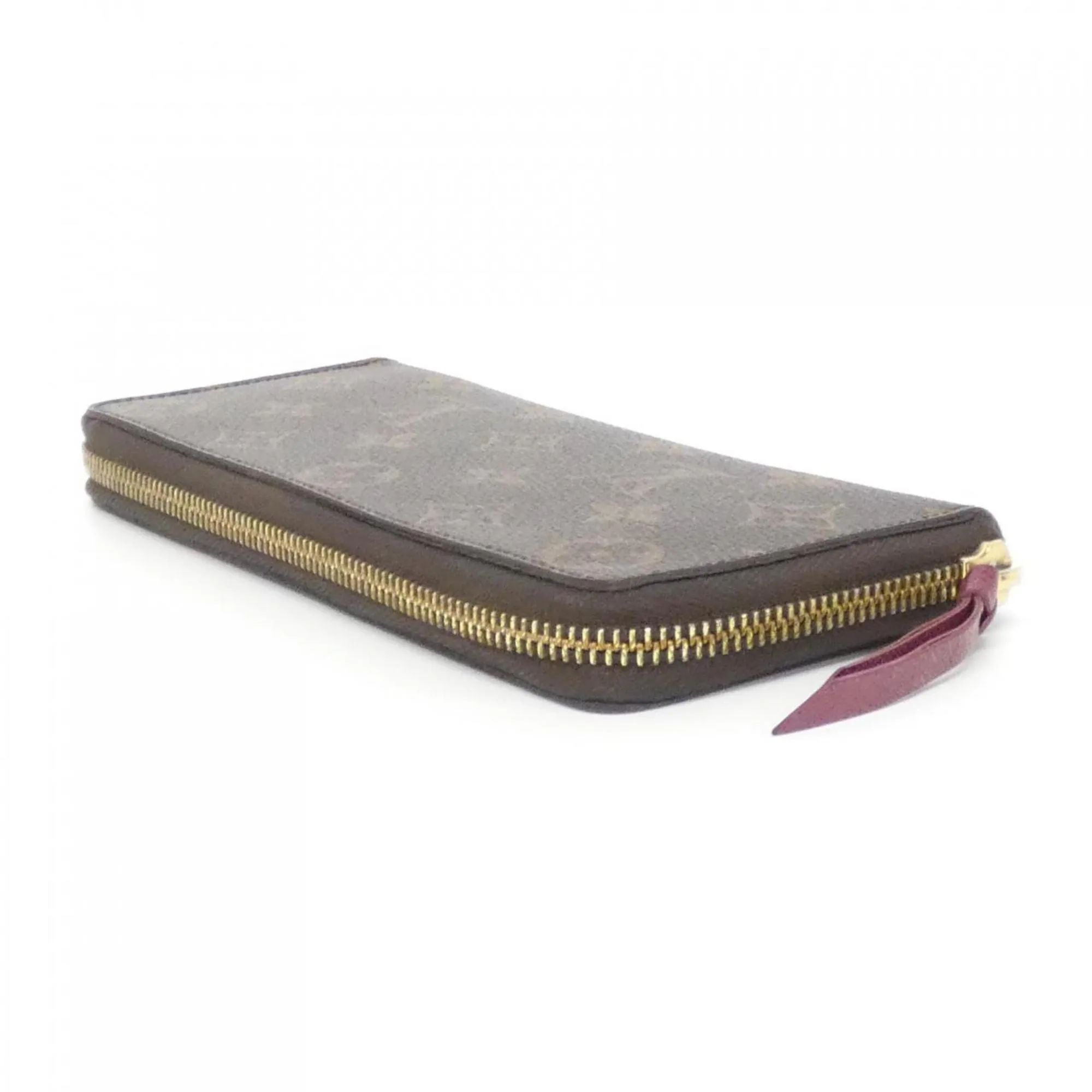 Louis Vuitton Monogram pink Marron Coated Canvas Long Wallet (Bi-Fold) (Pre-Owned)