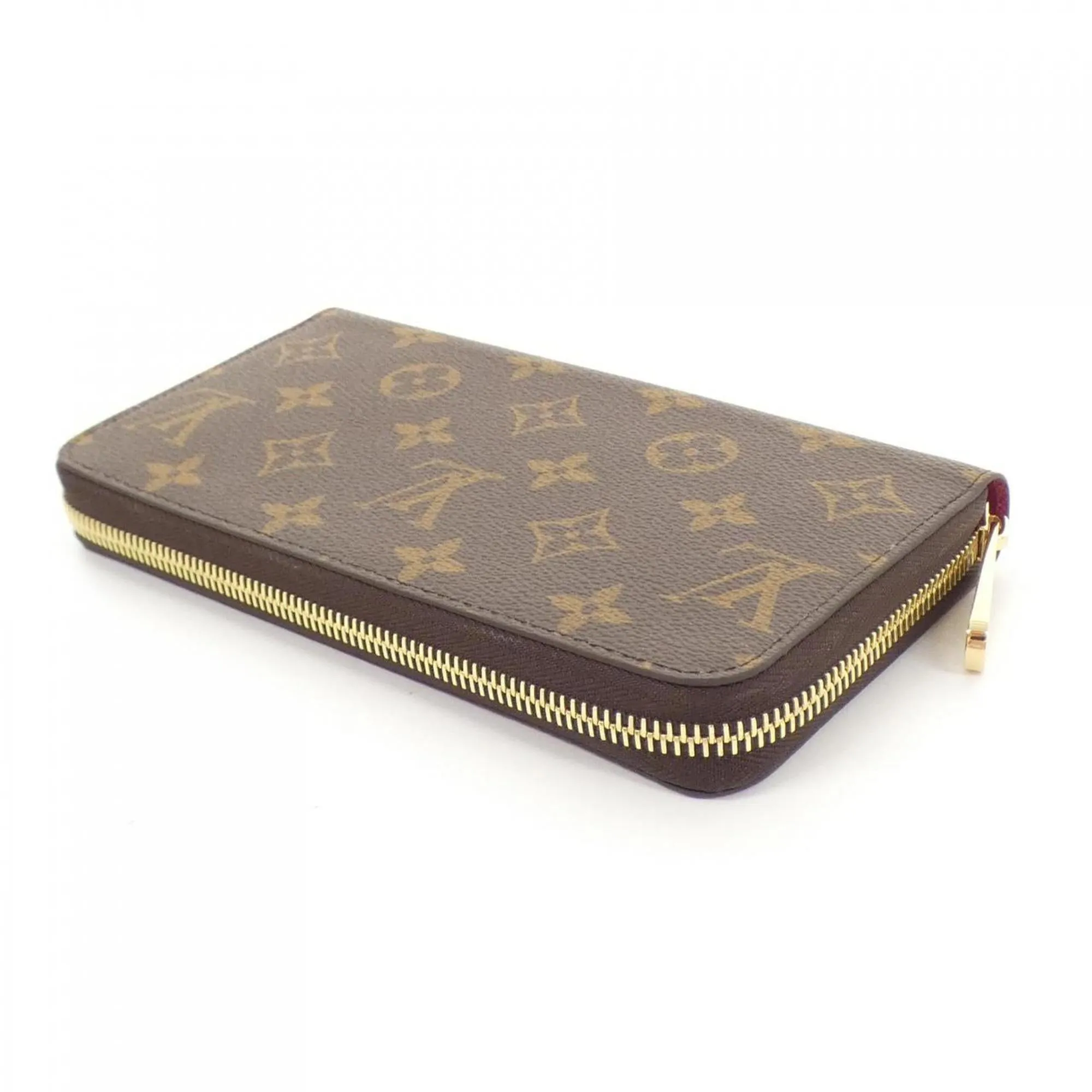 Louis Vuitton Monogram pink Marron Coated Canvas Long Wallet (Bi-Fold) (Pre-Owned)