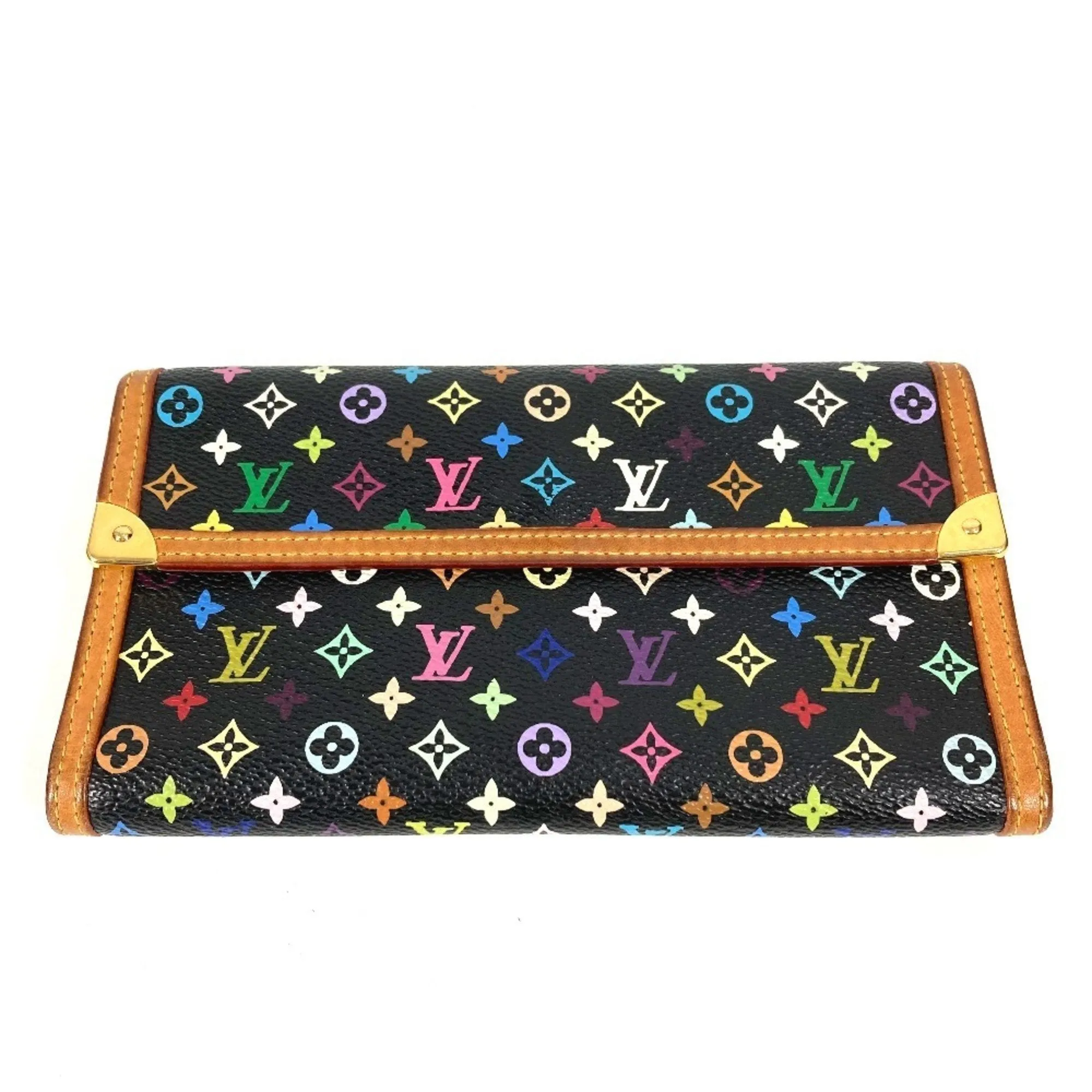 Louis Vuitton Noir Monogram colore Long Wallet (Tri-Fold) (Pre-Owned)