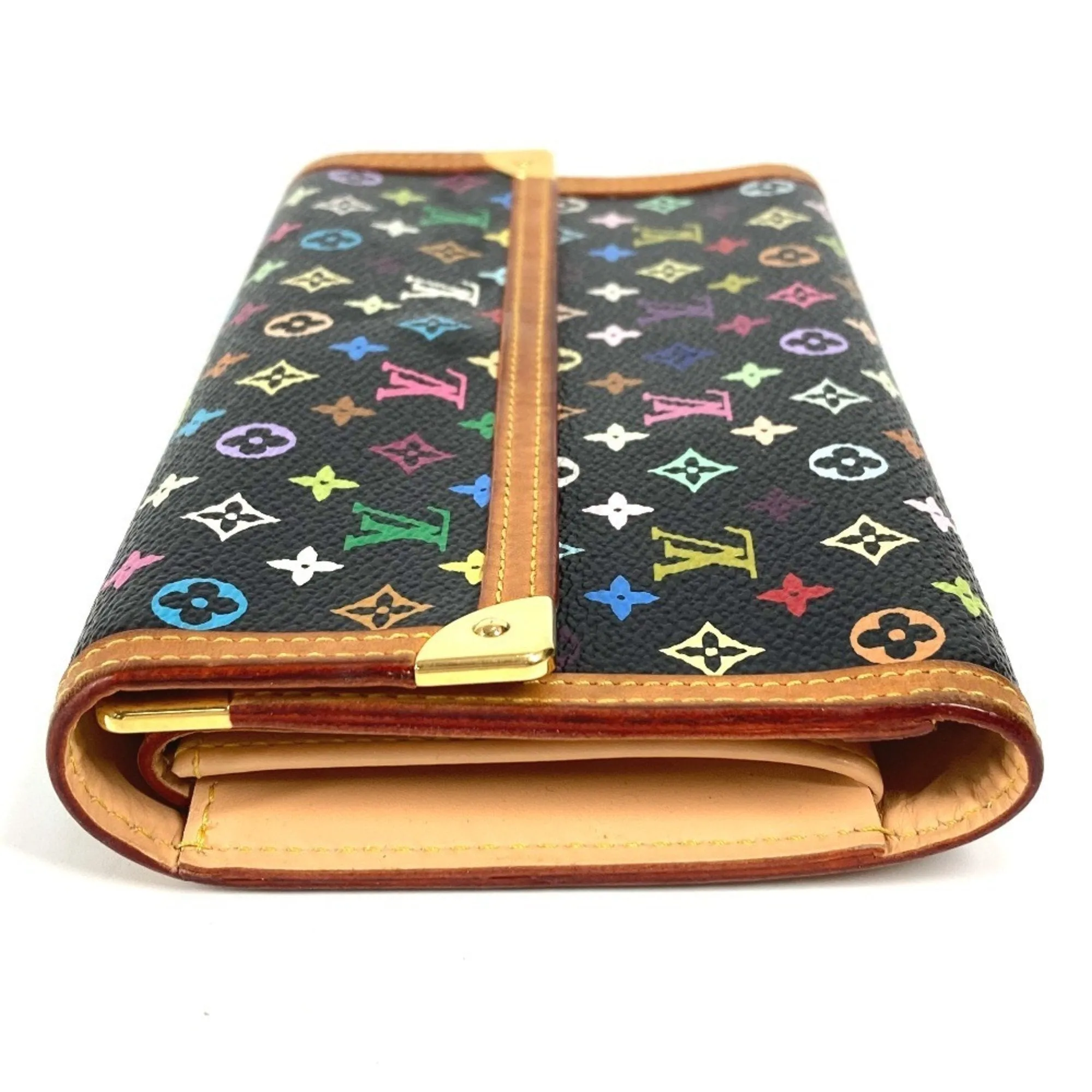 Louis Vuitton Noir Monogram colore Long Wallet (Tri-Fold) (Pre-Owned)
