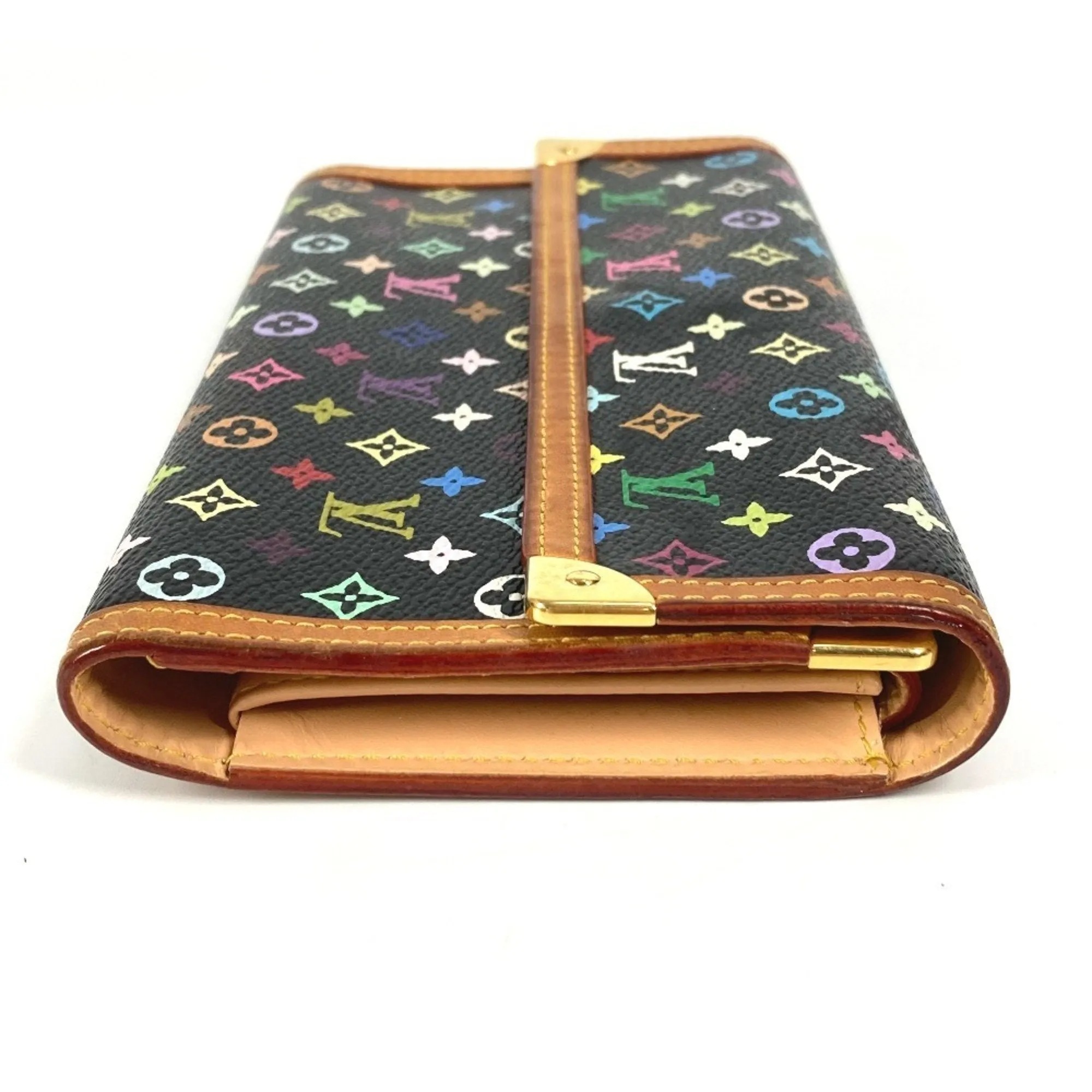 Louis Vuitton Noir Monogram colore Long Wallet (Tri-Fold) (Pre-Owned)
