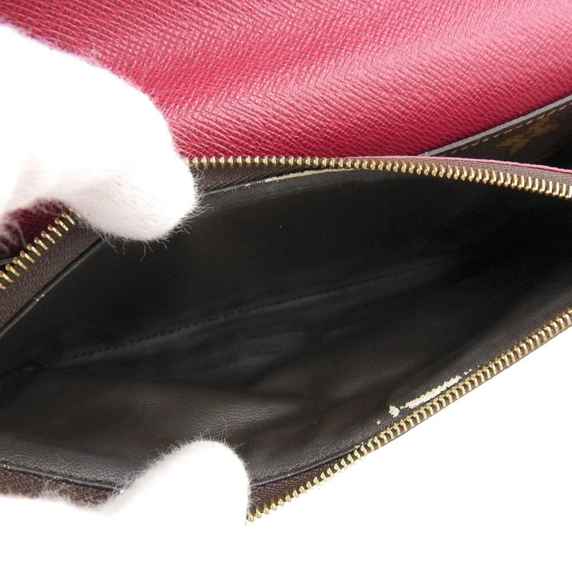 Louis Vuitton pink Monogram  Color Pvc Long Wallet (Bi-Fold) (Pre-Owned)