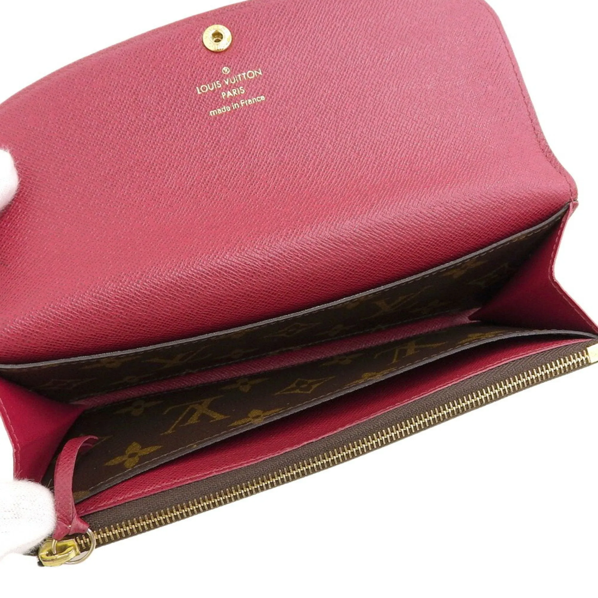 Louis Vuitton pink Monogram  Color Pvc Long Wallet (Bi-Fold) (Pre-Owned)