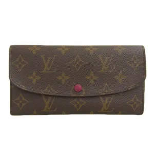 Louis Vuitton pink Monogram  Color Pvc Long Wallet (Bi-Fold) (Pre-Owned)