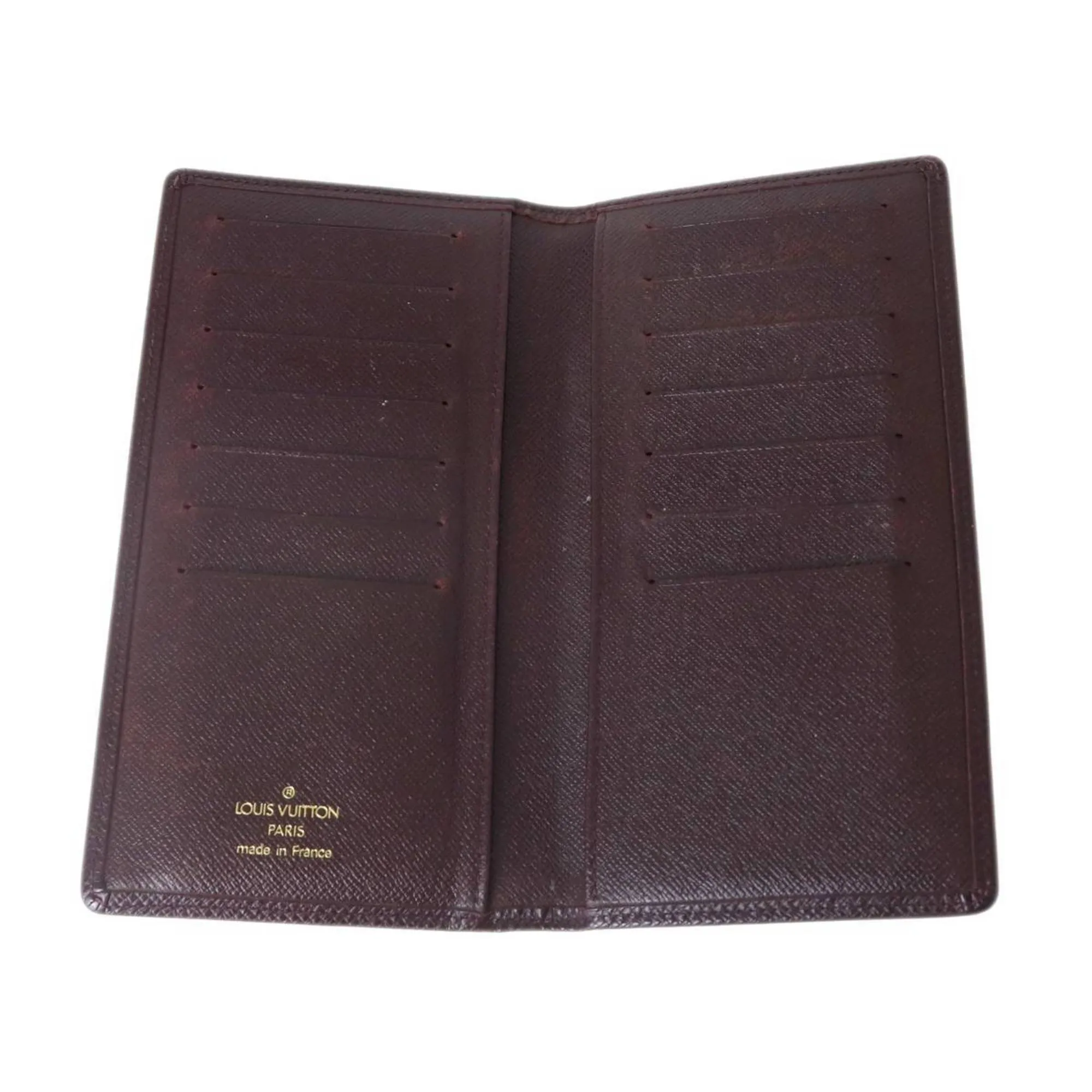 Louis Vuitton Taiga Acajou Taiga Leather Long Wallet (Bi-Fold) (Pre-Owned)