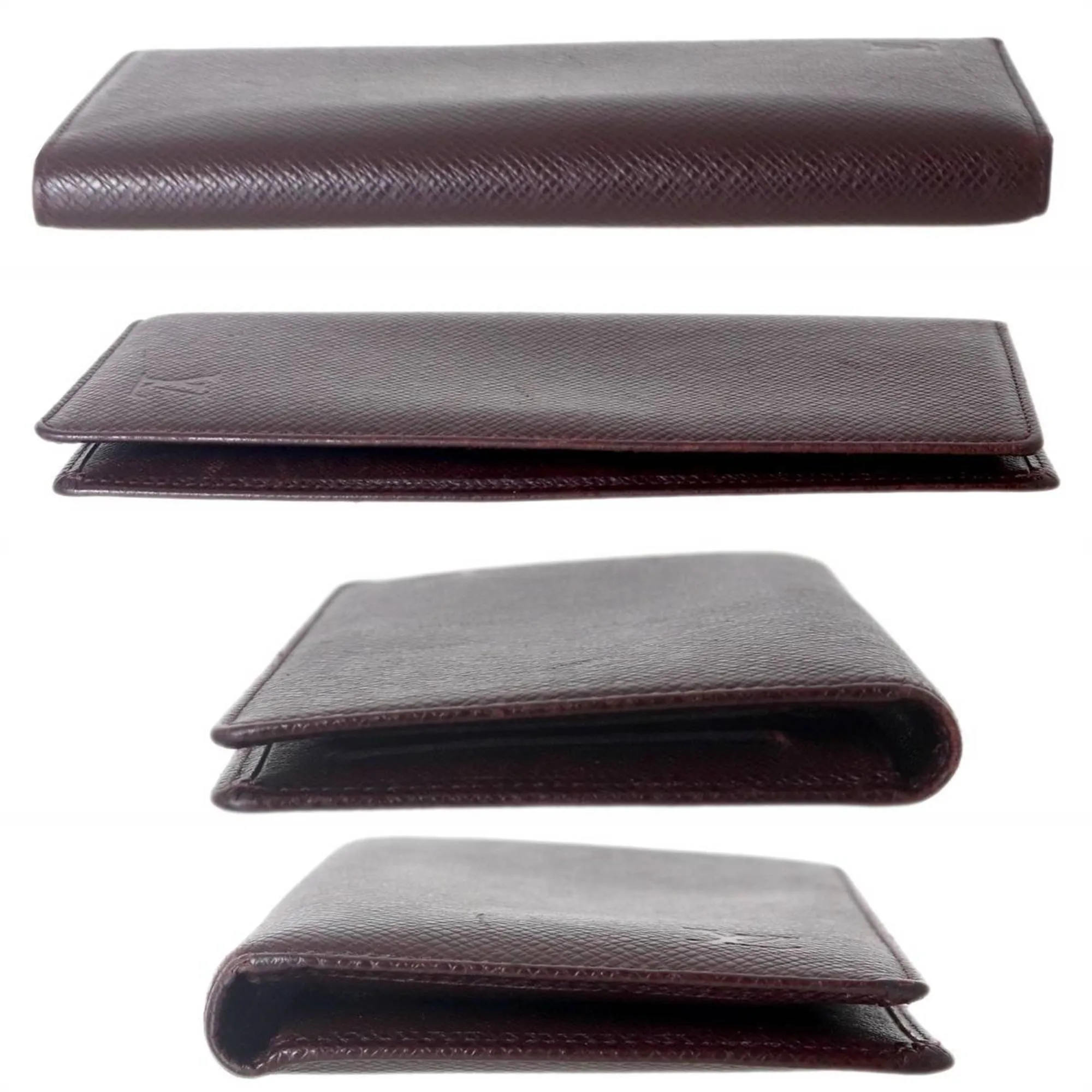 Louis Vuitton Taiga Acajou Taiga Leather Long Wallet (Bi-Fold) (Pre-Owned)