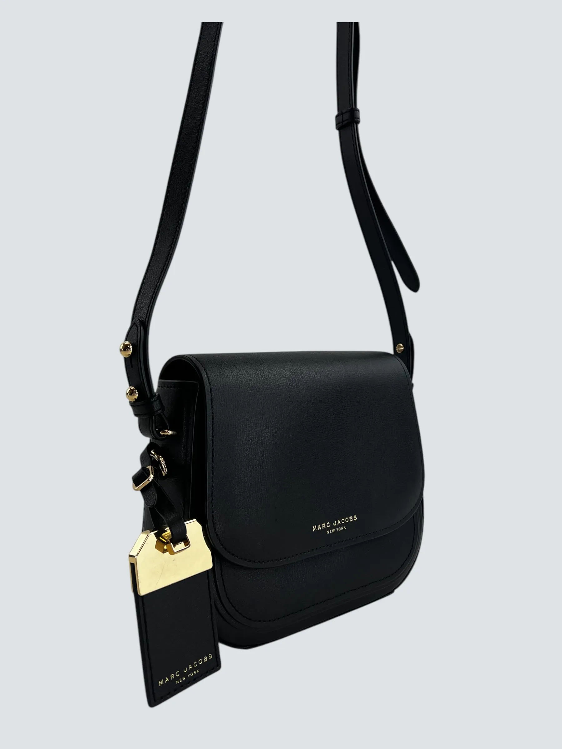 Marc Jacobs Black Leather "Rider" Crossbody