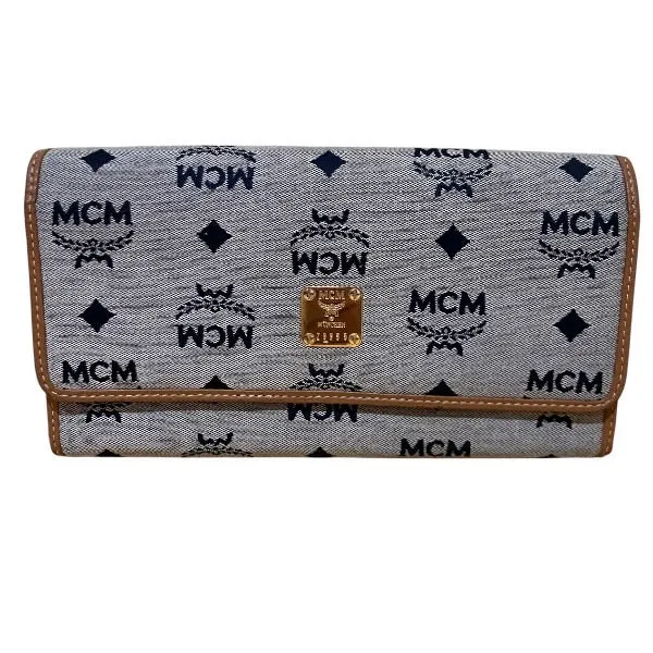 MCM Visetos Bifold Wallet Gray