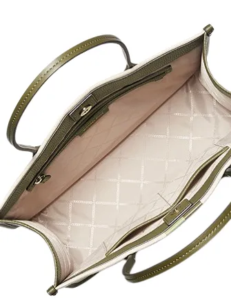 Michael Michael Kors Heidi Large Stripe Canvas Tote Bag