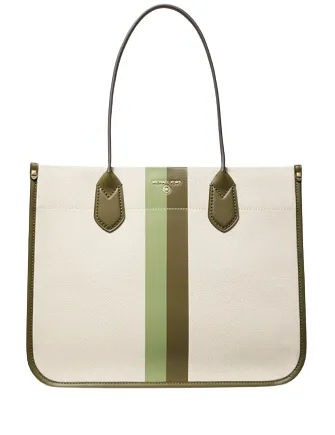 Michael Michael Kors Heidi Large Stripe Canvas Tote Bag