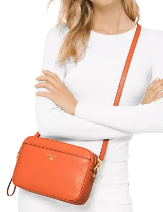 Michael Michael Kors Jet Set Charm East West Leather Camera Crossbody