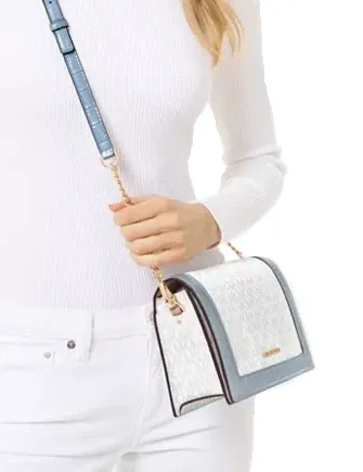 Michael Michael Kors Jet Set Flap Chain Signature Crossbody
