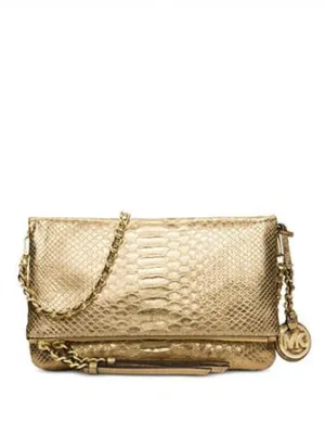 Michael Michael Kors Python Embossed Corinne Medium Messenger