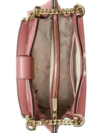 Michael Michael Kors Whitney Polished Leather Chain Shoulder Tote